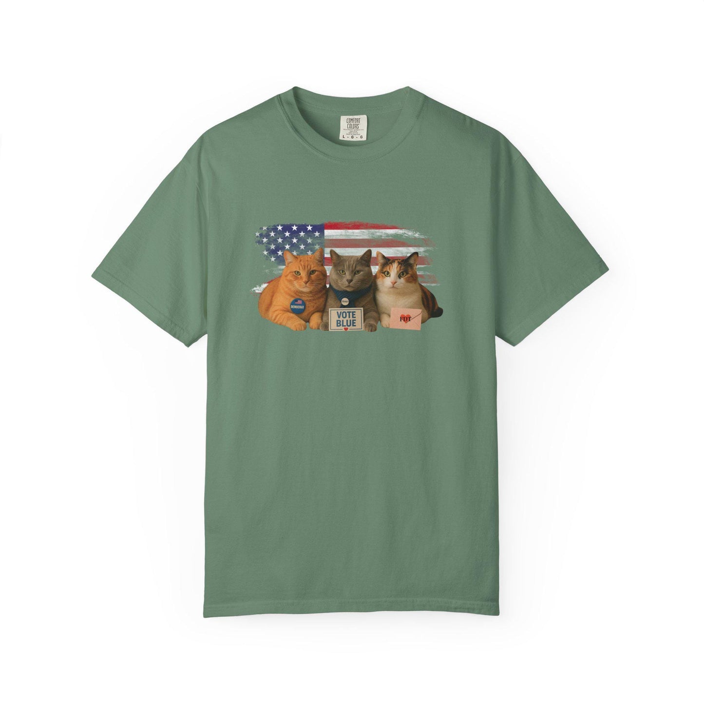 Anti Trump Cat Shirt, Funny Kitty Lover Gag Gift, Hilarious Political Leftist T-Shirt, Progressive Pro-Democracy Tshirt, FDT Protest Tee