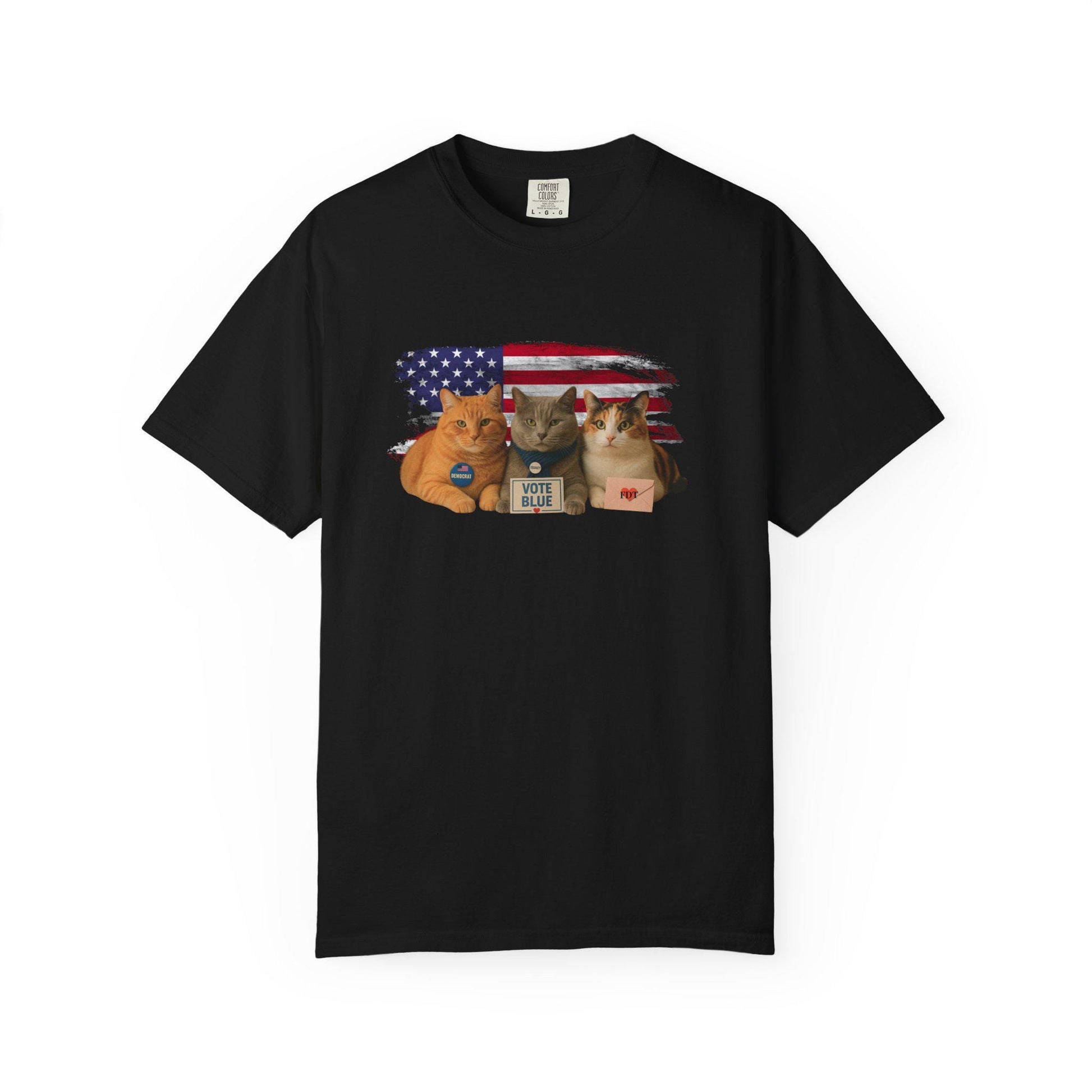 Anti Trump Cat Shirt, Funny Kitty Lover Gag Gift, Hilarious Political Leftist T-Shirt, Progressive Pro-Democracy Tshirt, FDT Protest Tee