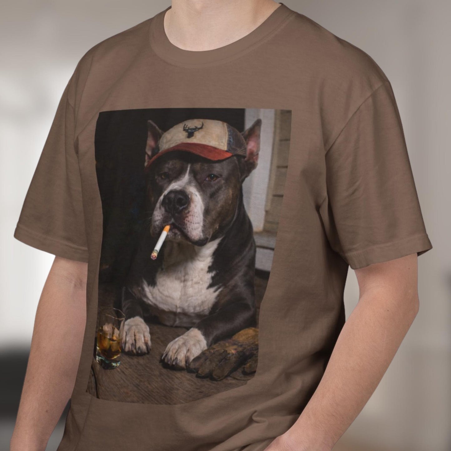 Funny American Bully Shirt, Dog Dad T-Shirt, Blue Collar Man Gag Gift Tee For Husband, American Bulldog Meme Humor Comfort Colors® Tshirt
