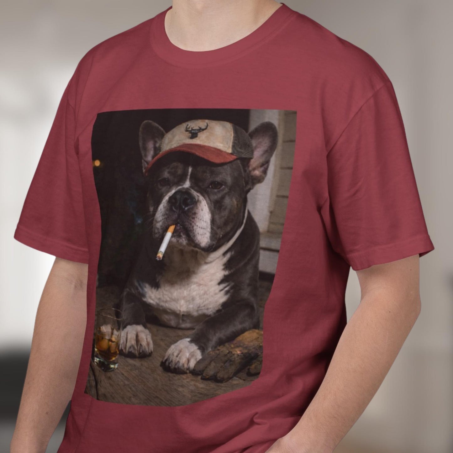 Funny French Bulldog Shirt, Dog Dad T-Shirt, Blue Collar Man Gag Gift Tee For Husband, Frenchie Owner Meme Humor Comfort Colors® Tshirt