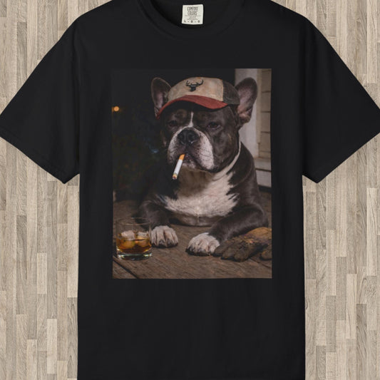 Funny French Bulldog Shirt, Dog Dad T-Shirt, Blue Collar Man Gag Gift Tee For Husband, Frenchie Owner Meme Humor Comfort Colors® Tshirt