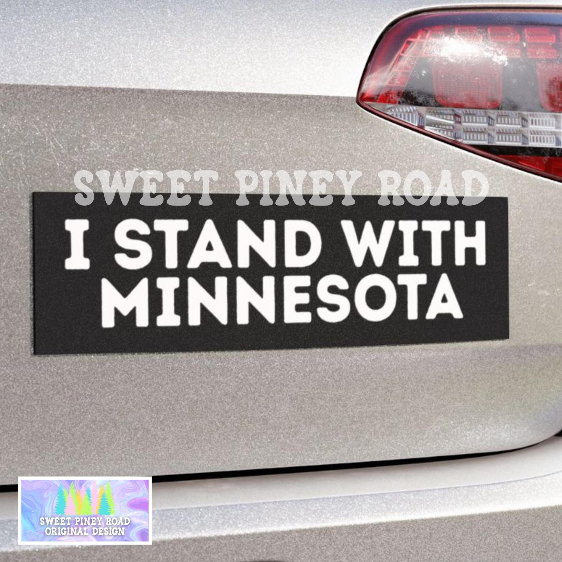 I Stand With Minnesota Car Magnet, F*ck ICE Bumper Sticker, Waltz Protest Fight For Human Rights, Deport The Racists, Anti Trump FDT Rally