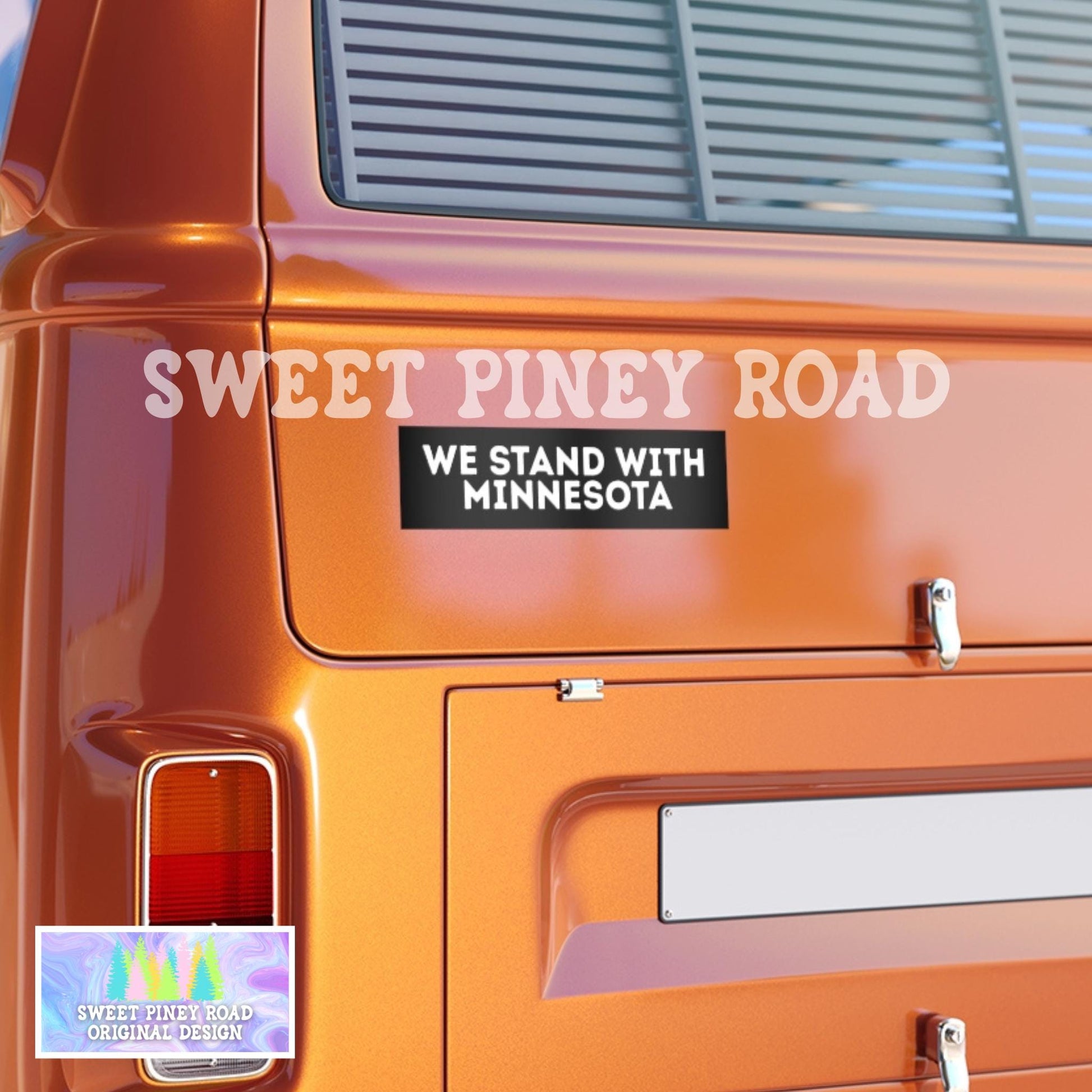 We Stand With Minnesota Car Magnet, F*ck ICE Bumper Sticker, Waltz Protest Fight For Human Rights, Deport The Racists, Anti Trump FDT Rally