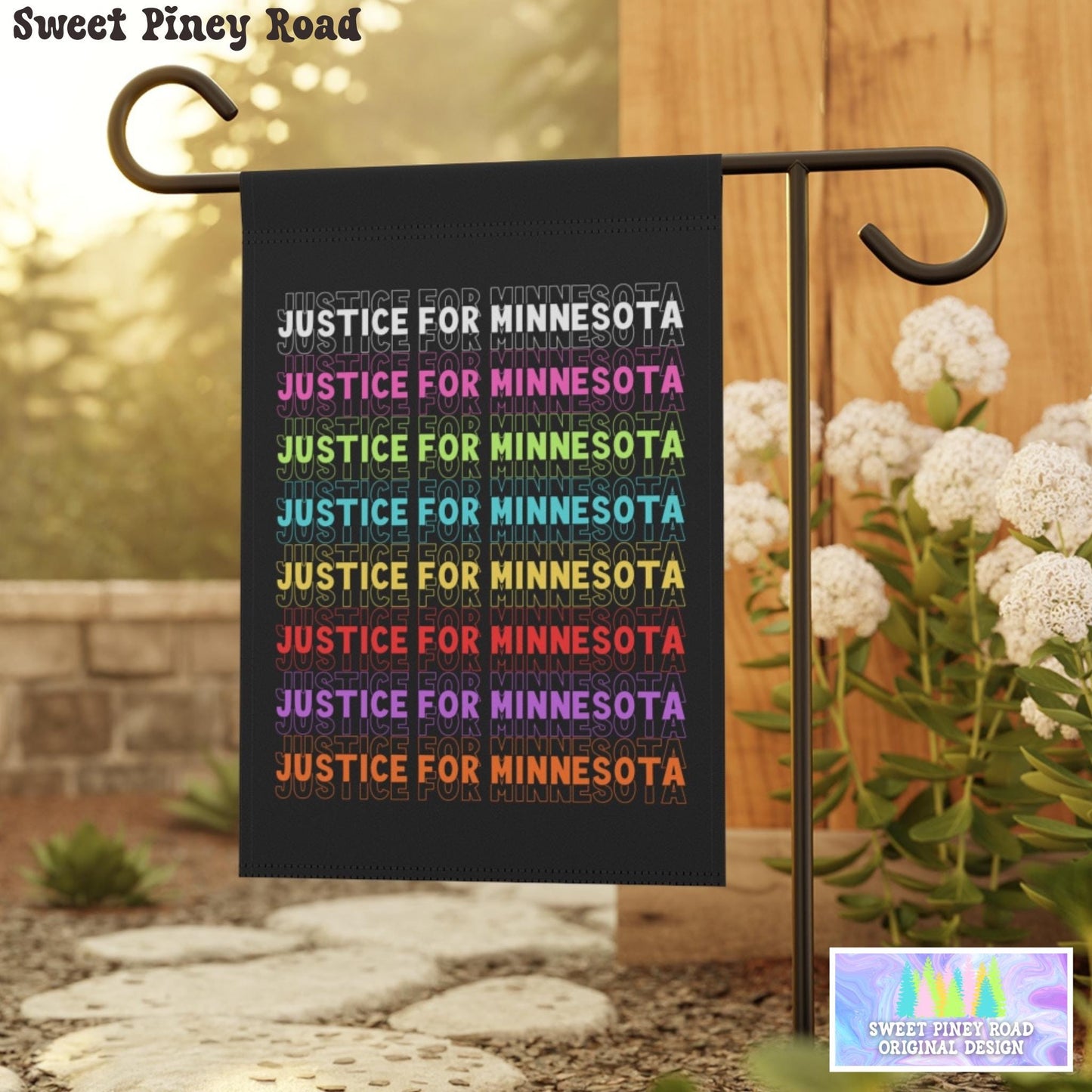 Justice For Minnesota Yard Sign, Abolish ICE Rainbow Garden Flag, Waltz Protest Human Rights Banner, Protest Rally F*ck ICE Anti Trump FDT