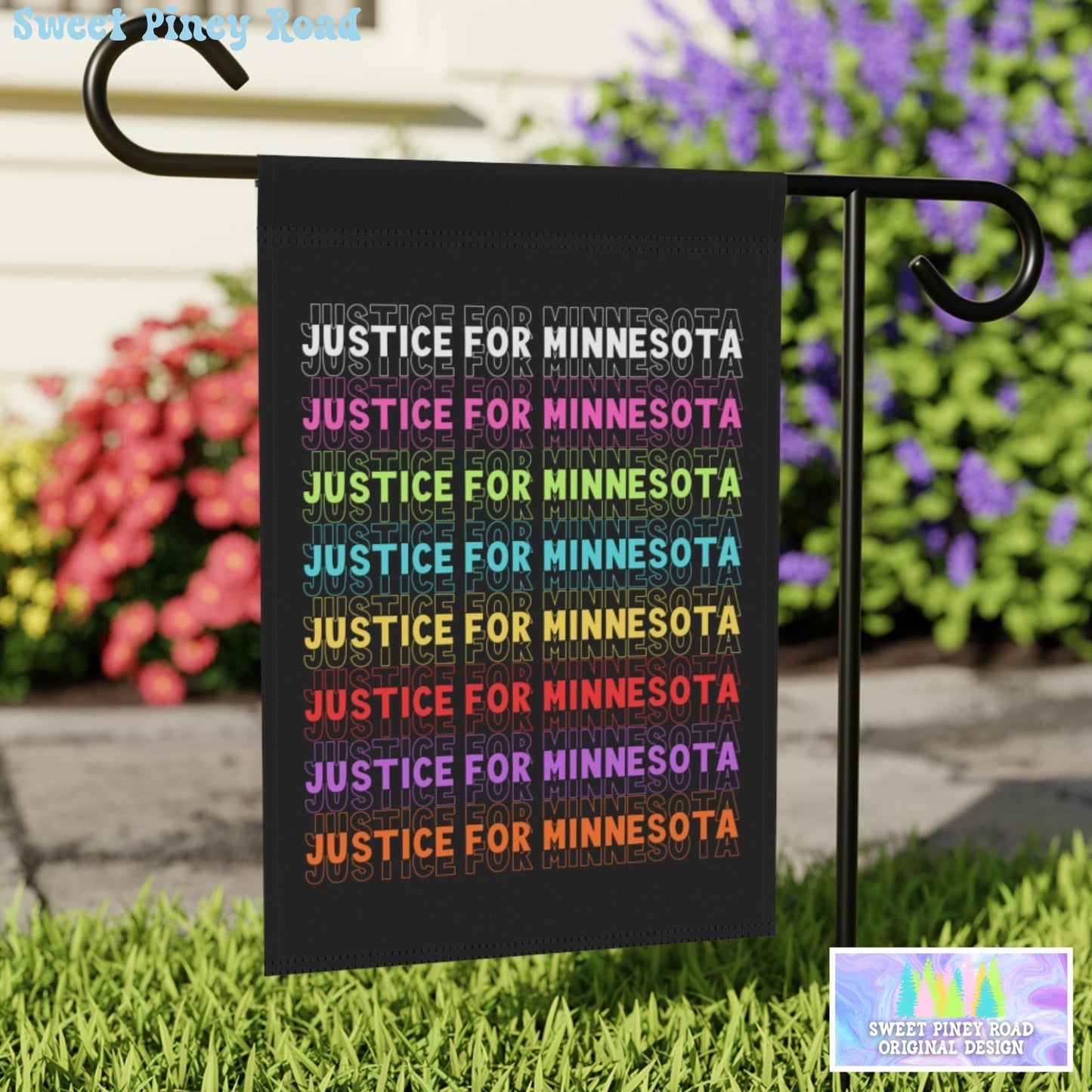 Justice For Minnesota Yard Sign, Abolish ICE Rainbow Garden Flag, Waltz Protest Human Rights Banner, Protest Rally F*ck ICE Anti Trump FDT