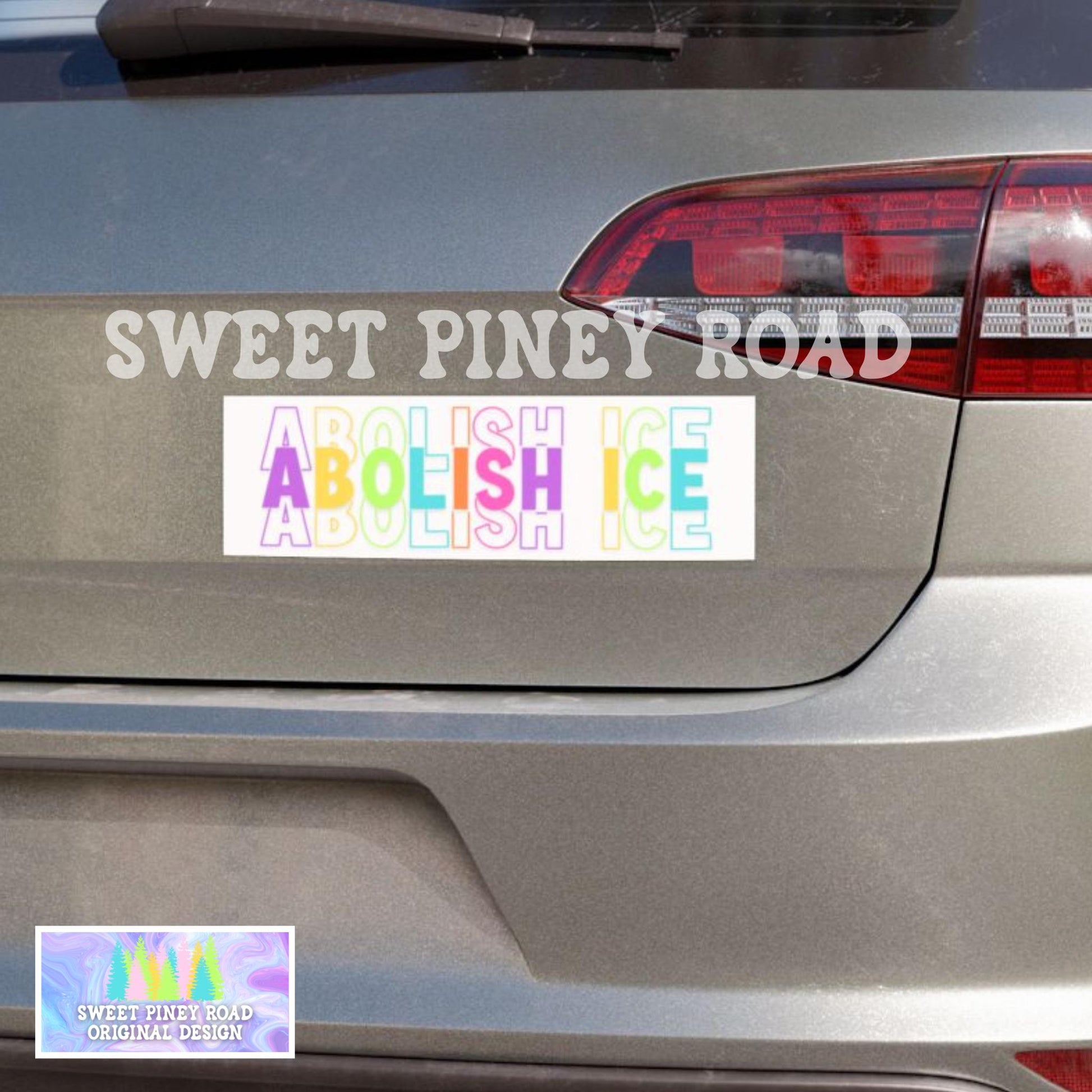 Abolish ICE Car Magnets, F*ck ICE Decal, Justice For Minnesota Bumper Sticker, Chinga La Migra Merch, Anti Trump FDT, Rainbow Design Decal