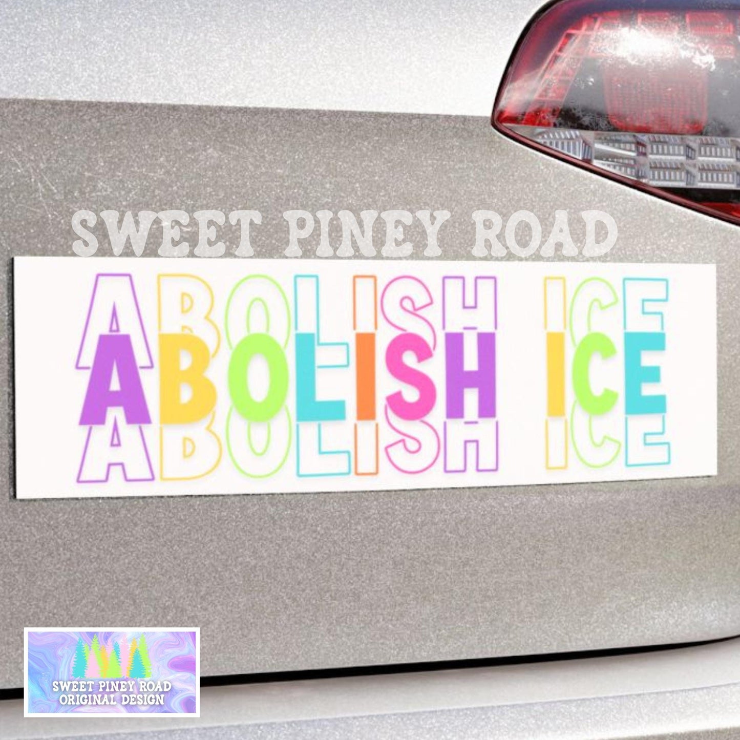 Abolish ICE Car Magnets, F*ck ICE Decal, Justice For Minnesota Bumper Sticker, Chinga La Migra Merch, Anti Trump FDT, Rainbow Design Decal