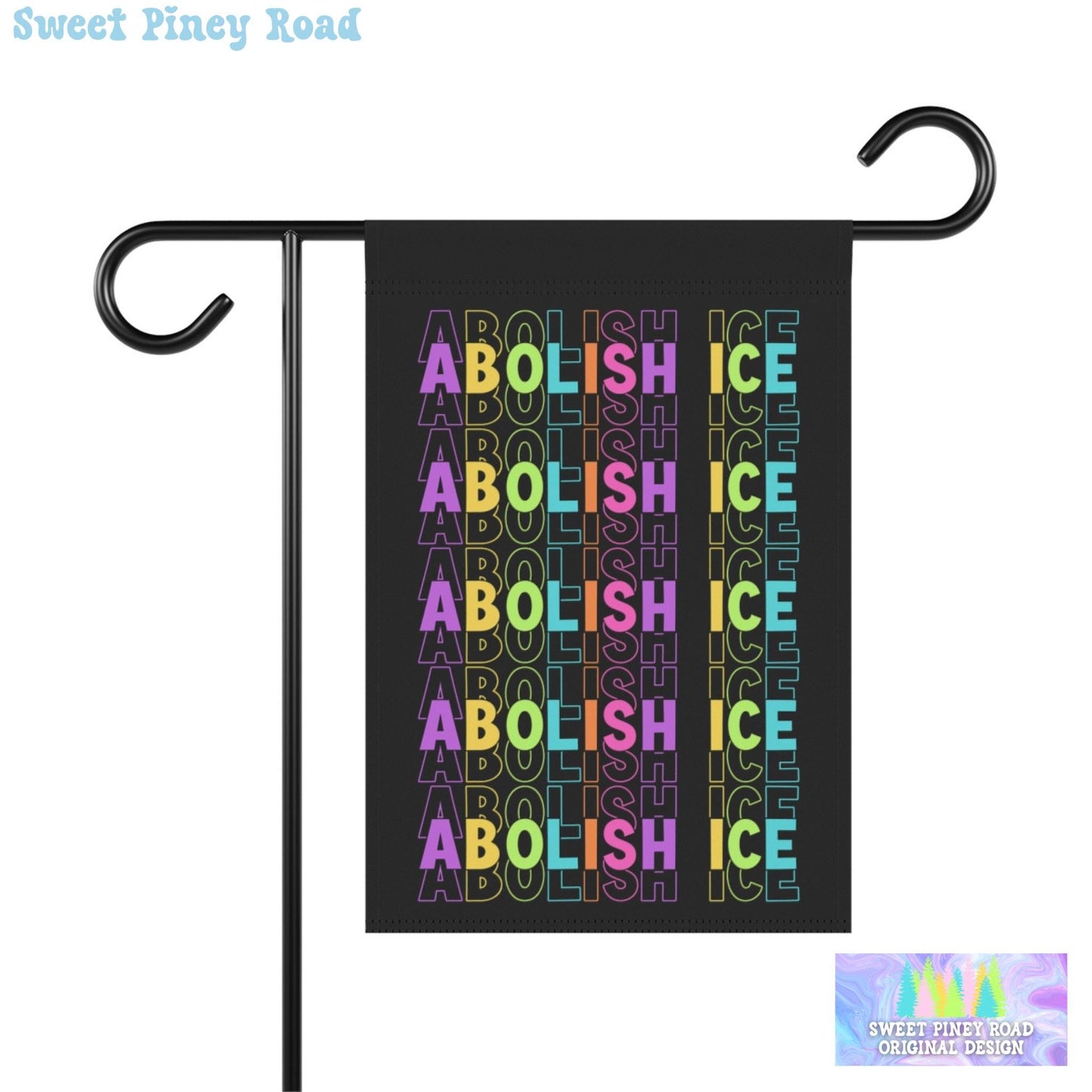 Abolish ICE Yard Sign, F*ck ICE Garden Flag, Justice For Minnesota Outdoor Decor, Chinga La Migra Decoration, Anti Trump FDT Rainbow Gift