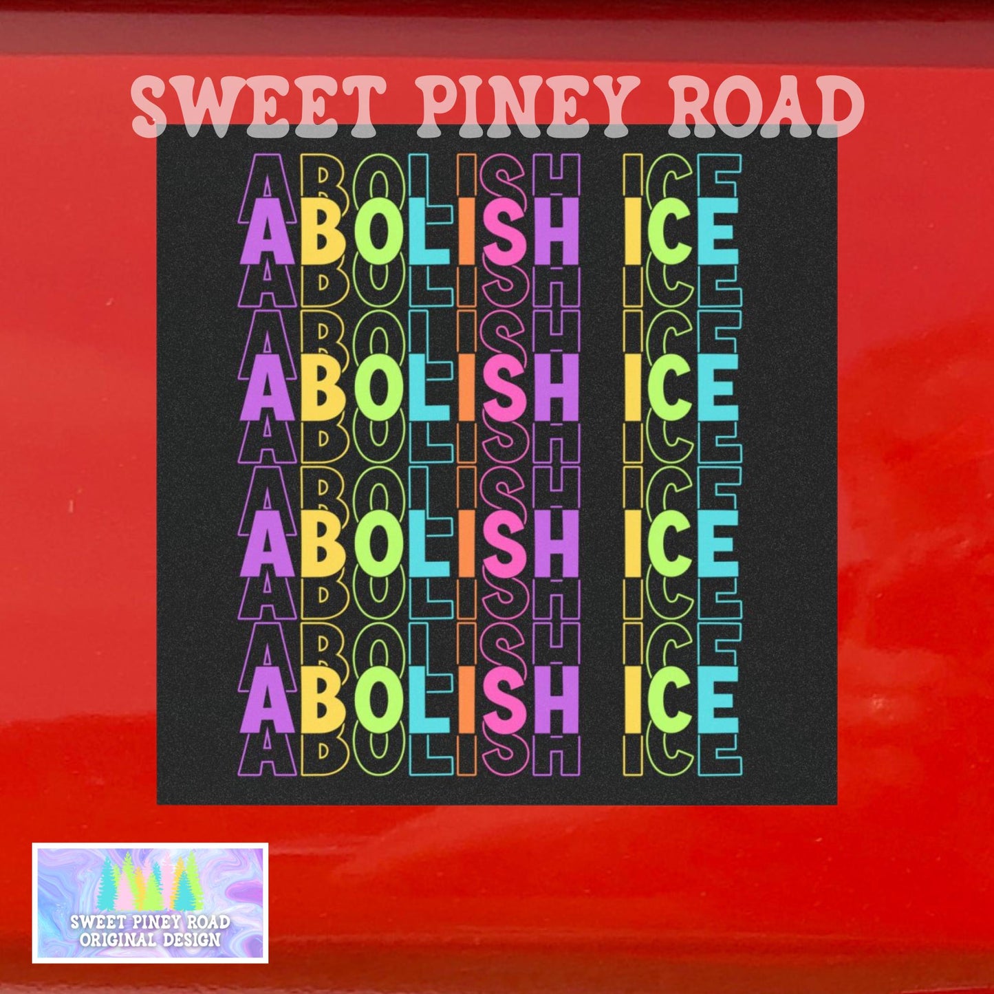 Abolish ICE Car Magnets, F*ck ICE Decal, Justice For Minnesota Bumper Sticker, Chinga La Migra Merch, Anti Trump FDT, Rainbow Design Decal
