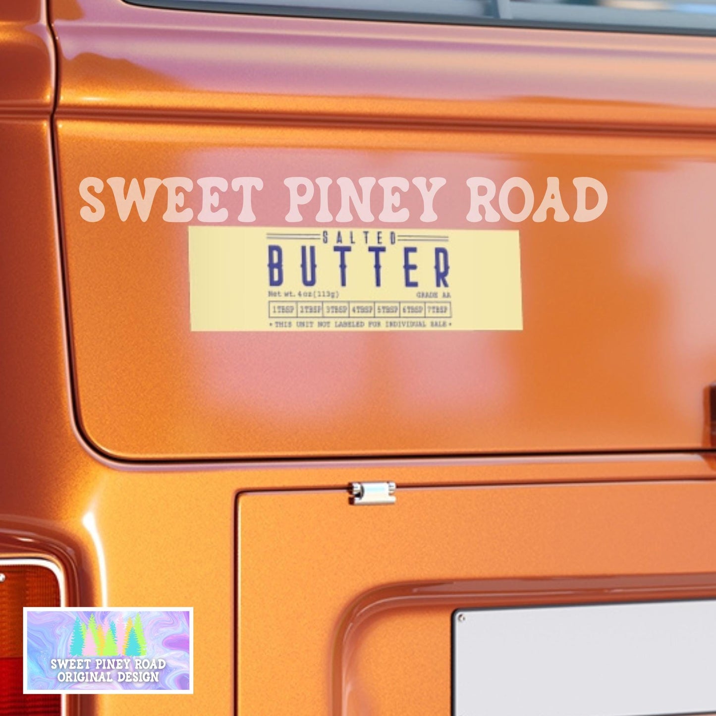 Hilarious Salted Butter Car Magnet, Funny Bumper Sticker, Meme Humor Gag Gift For Friend, Sarcastic Brainrot