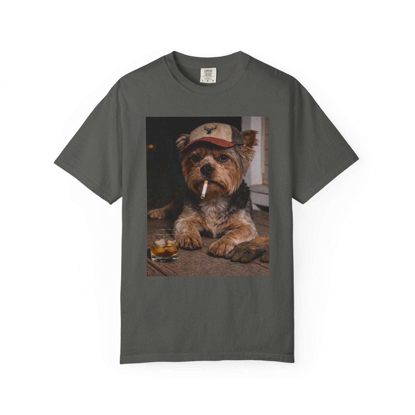 Funny Yorkie Shirt, Dog Dad T-Shirt, Blue Collar Man Gag Gift Tee For Husband, Yorkshire Terrier Owner Meme Humor Comfort Colors® Tshirt