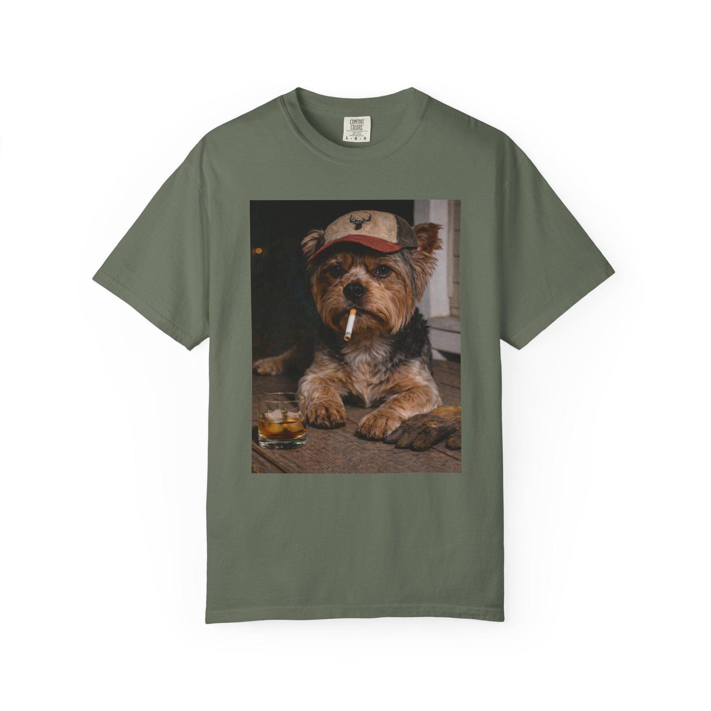 Funny Yorkie Shirt, Dog Dad T-Shirt, Blue Collar Man Gag Gift Tee For Husband, Yorkshire Terrier Owner Meme Humor Comfort Colors® Tshirt