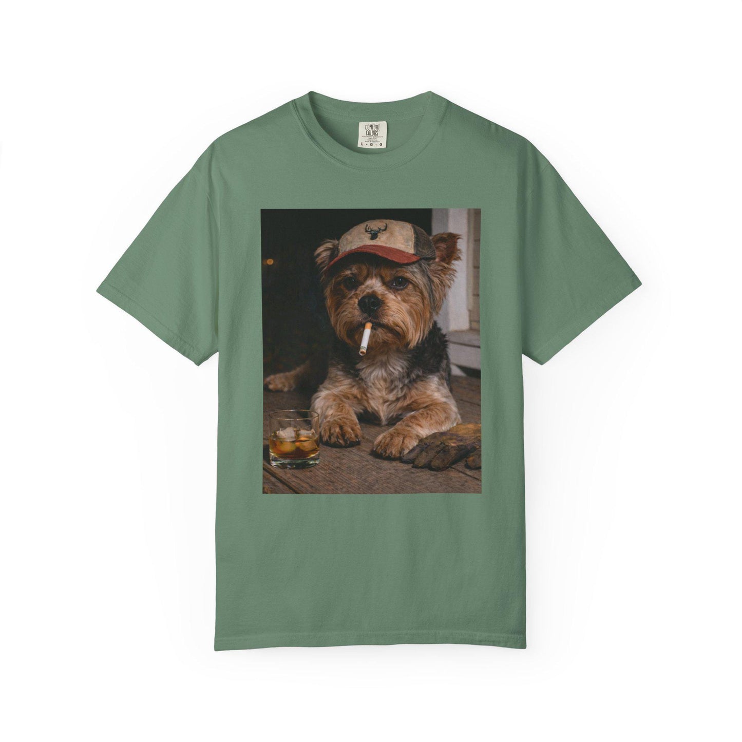 Funny Yorkie Shirt, Dog Dad T-Shirt, Blue Collar Man Gag Gift Tee For Husband, Yorkshire Terrier Owner Meme Humor Comfort Colors® Tshirt