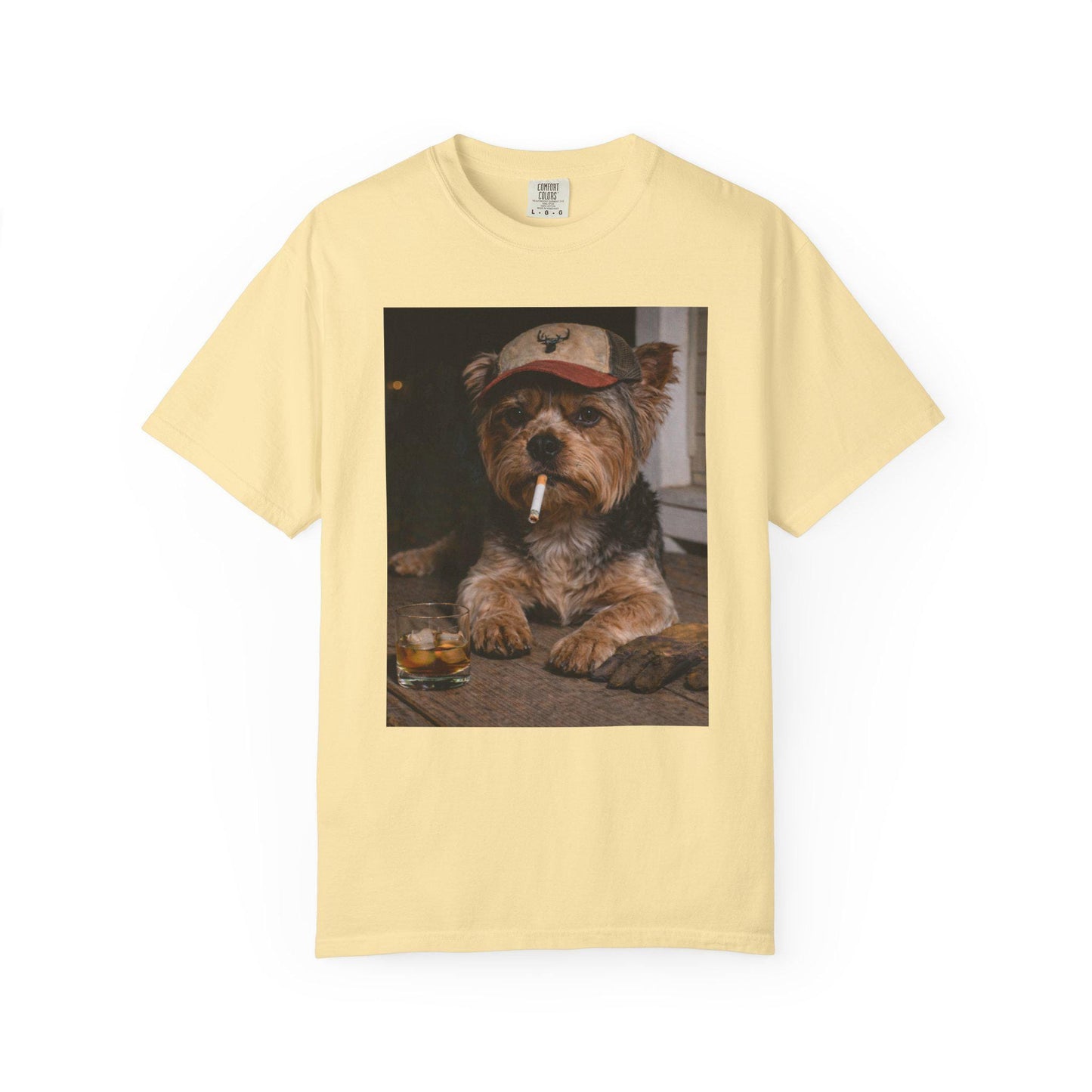 Funny Yorkie Shirt, Dog Dad T-Shirt, Blue Collar Man Gag Gift Tee For Husband, Yorkshire Terrier Owner Meme Humor Comfort Colors® Tshirt