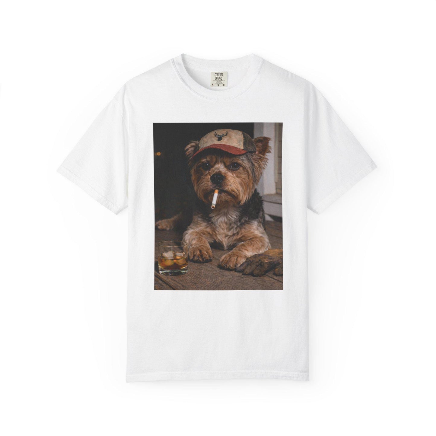 Funny Yorkie Shirt, Dog Dad T-Shirt, Blue Collar Man Gag Gift Tee For Husband, Yorkshire Terrier Owner Meme Humor Comfort Colors® Tshirt