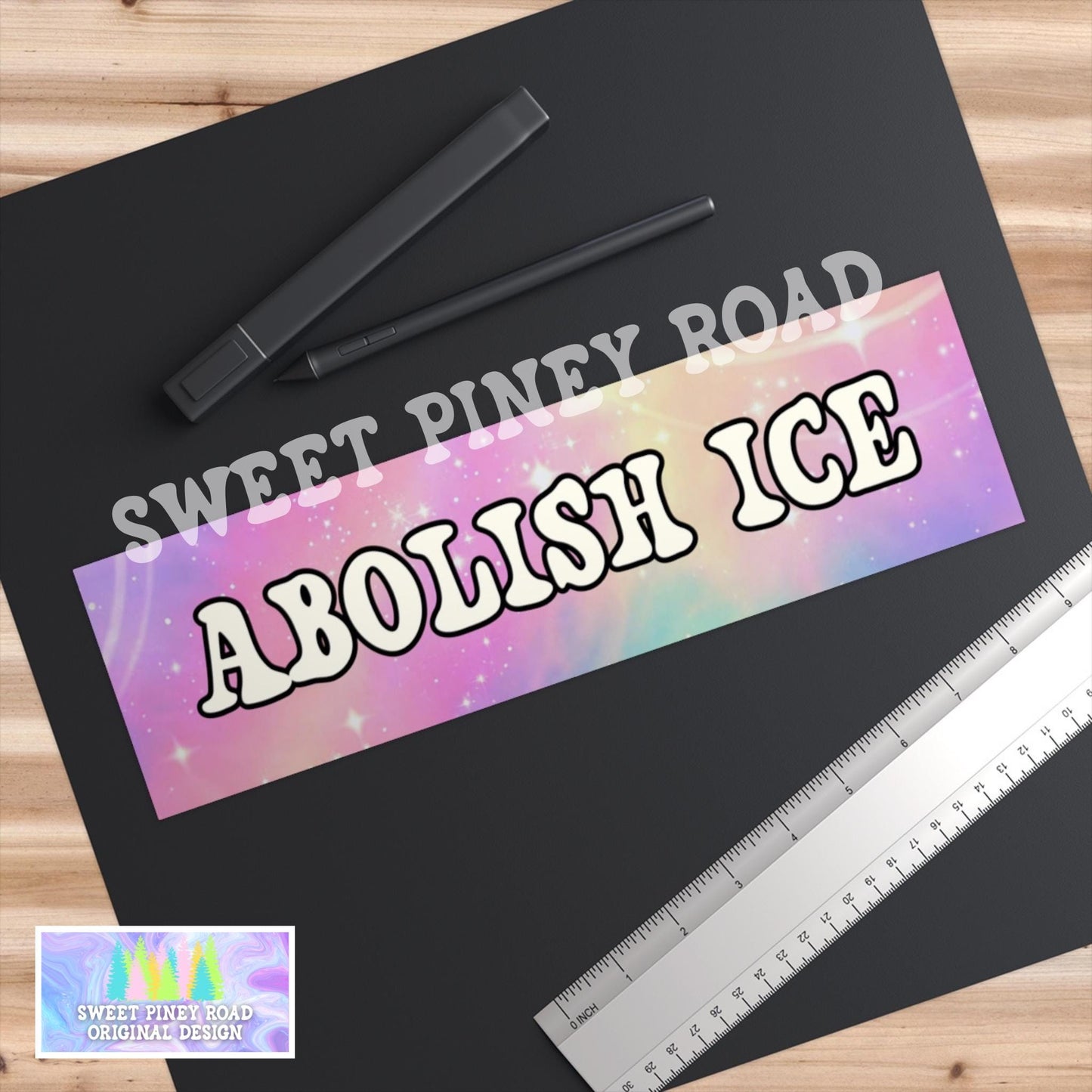 Abolish ICE Car Magnet or Bumper Sticker, No Borders Bumper Sticker, Immigration Rights Decal, Political Protest Sticker, Progressive Vinyl