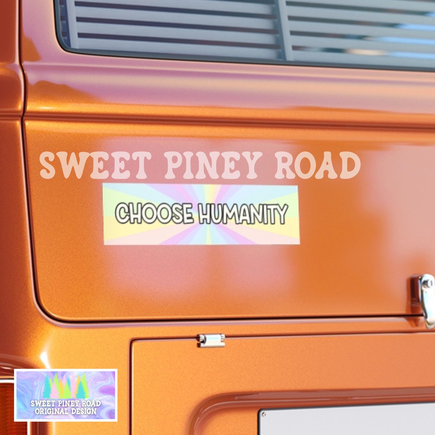 Choose Humanity Car Magnet, Human Rights Activist Bumper Sticker, Pro Immigration Ally, Equality Social Justice Decal, Political Protest