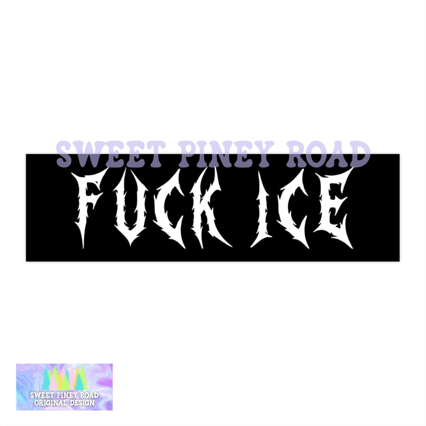 F*ck ICE Metalcore Car Magnet, Alternative Goth Abolish ICE Bumper Sticker, Gothic Font, Deathcore Hardcore FDT, Anti Trump Pro Immigration