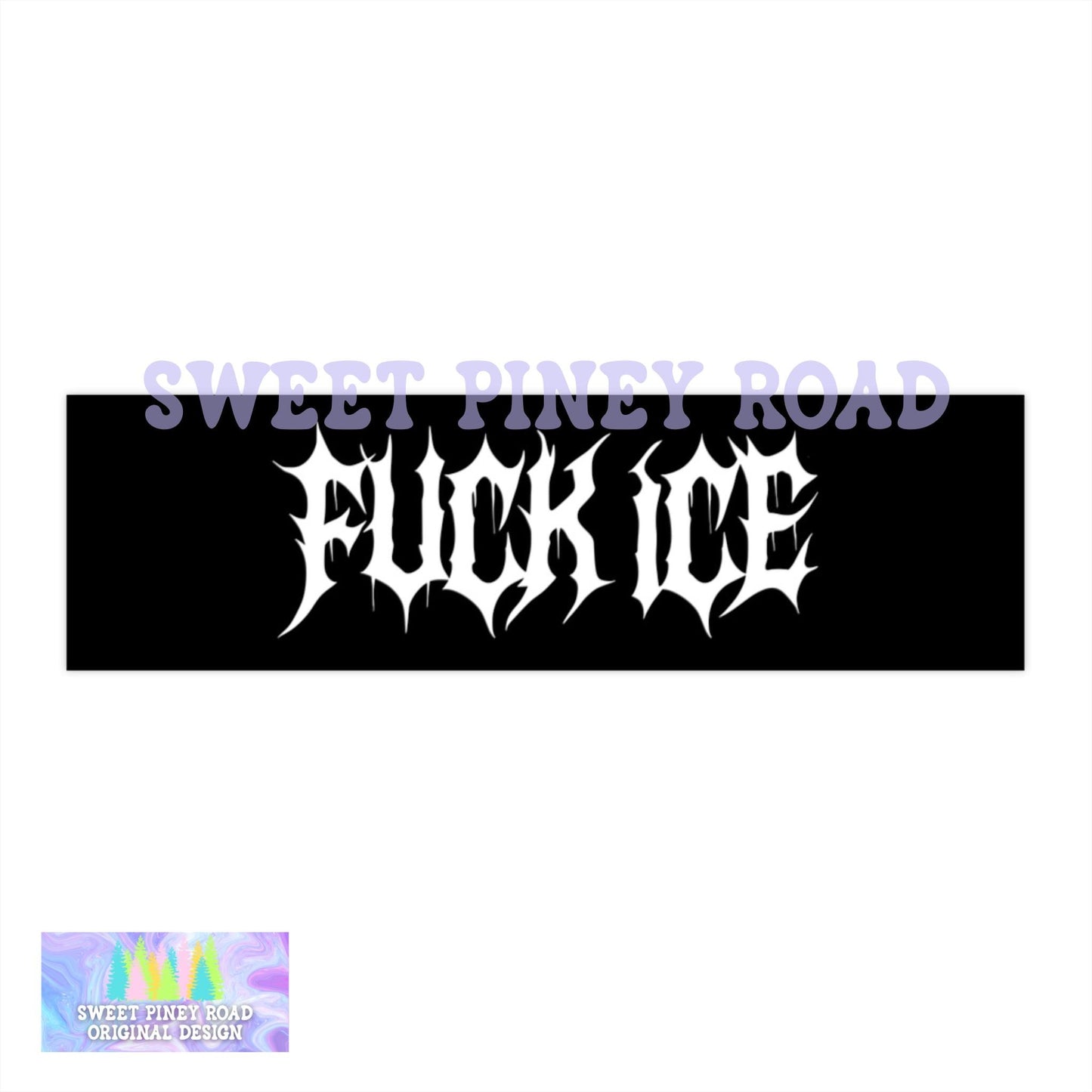 F*ck ICE Metalcore Car Magnet, Alternative Goth Abolish ICE Bumper Sticker, Gothic Font, Deathcore Hardcore FDT, Anti Trump Pro Immigration