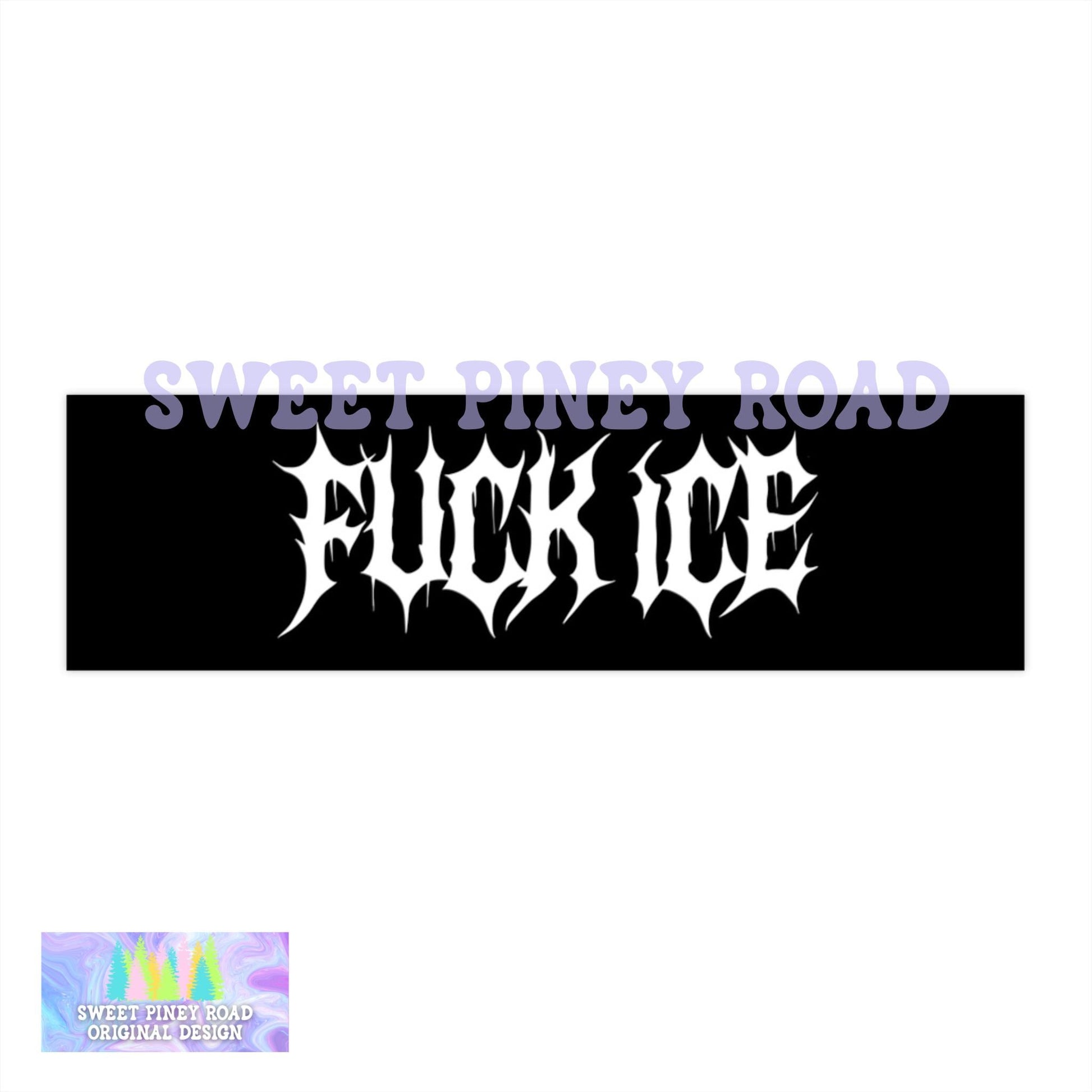 F*ck ICE Metalcore Car Magnet, Alternative Goth Abolish ICE Bumper Sticker, Gothic Font, Deathcore Hardcore FDT, Anti Trump Pro Immigration