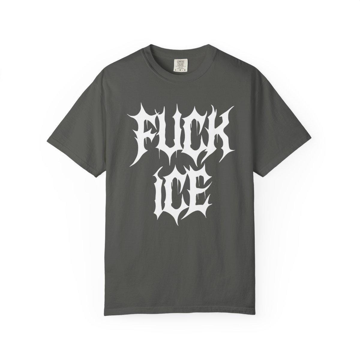 F*ck ICE Metalcore Shirt, Alternative Goth Abolish ICE Tshirt, Goth Font Tee, Deathcore Hardcore FDT T-Shirt, Anti Trump Pro Immigration