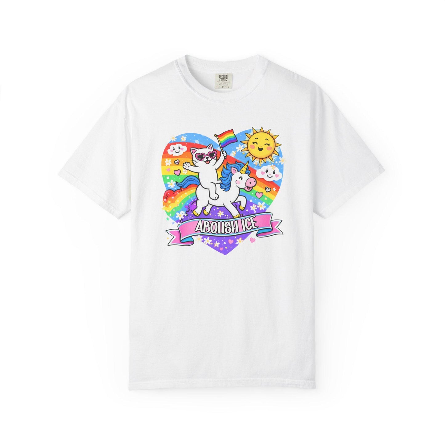 Abolish ICE TShirt, F*ck ICE Shirt Cute Cat, Unicorn Social Justice T-shirt, Human Rights LGBTQIA+ Tee, Immigrants Make American Great fdt