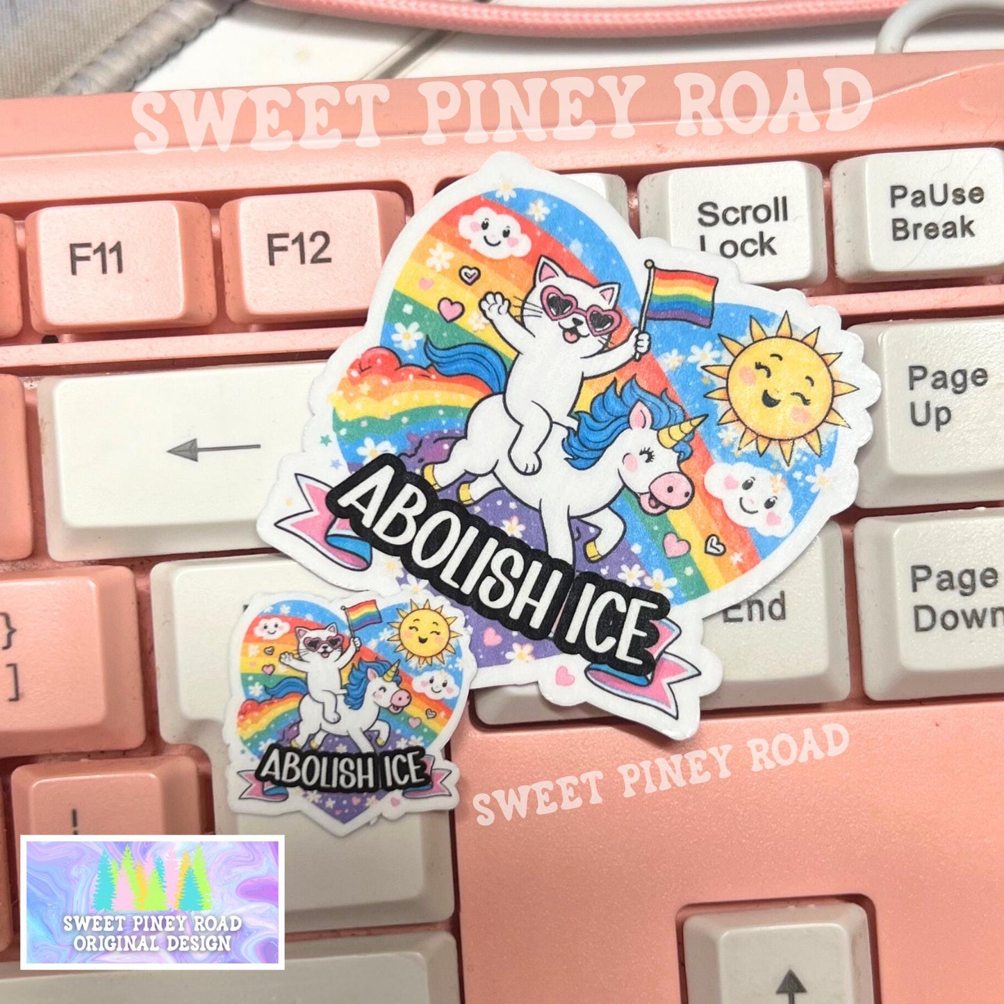 Abolish ICE Sticker Pack 10/20/55/110 pc STICKERS (1 or 2in.) Glossy! F*ck ICE Stickers, Chinga La Migra, Anti Trump Rainbow Subtle fdt