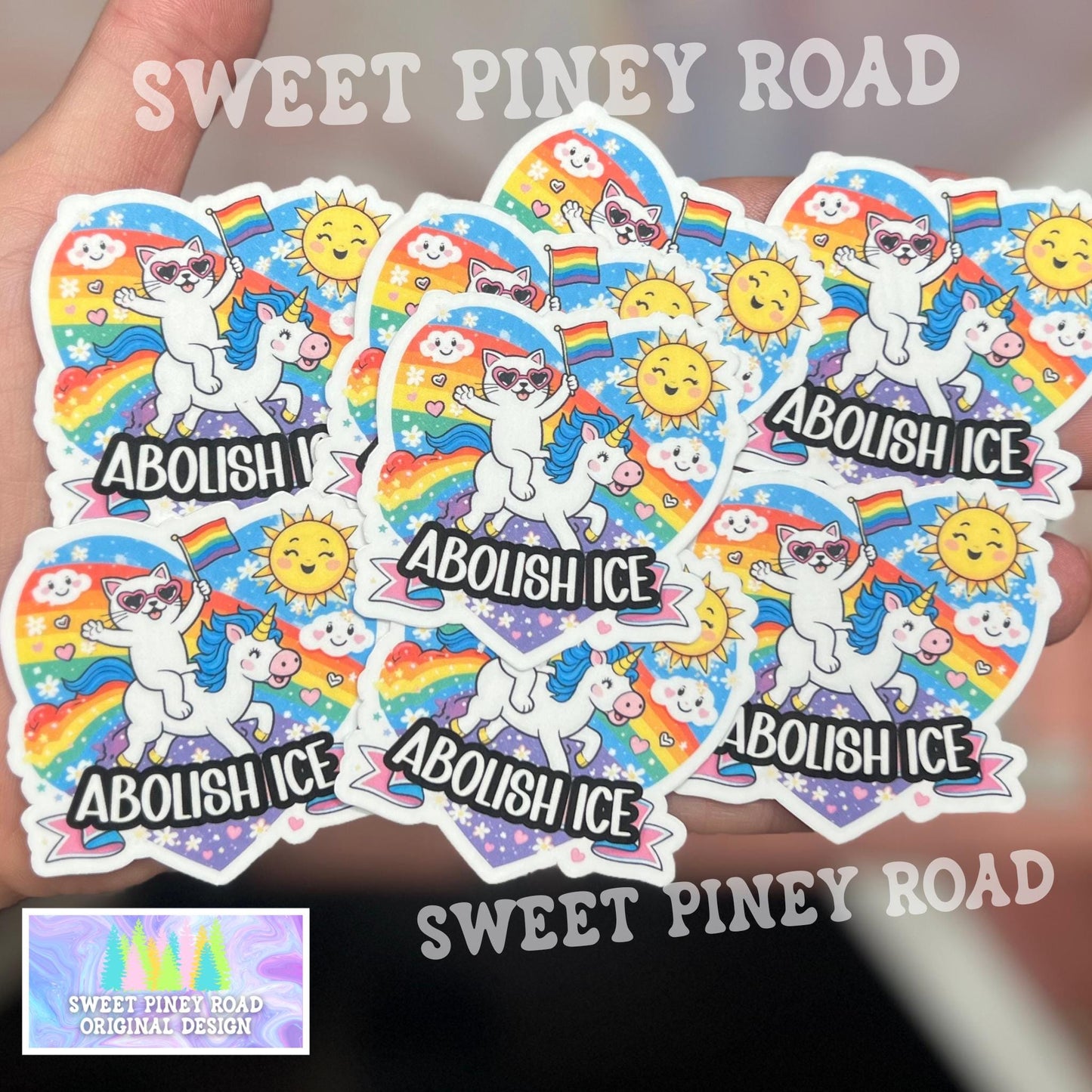 Abolish ICE Sticker Pack 10/20/55/110 pc STICKERS (1 or 2in.) Glossy! F*ck ICE Stickers, Chinga La Migra, Anti Trump Rainbow Subtle fdt