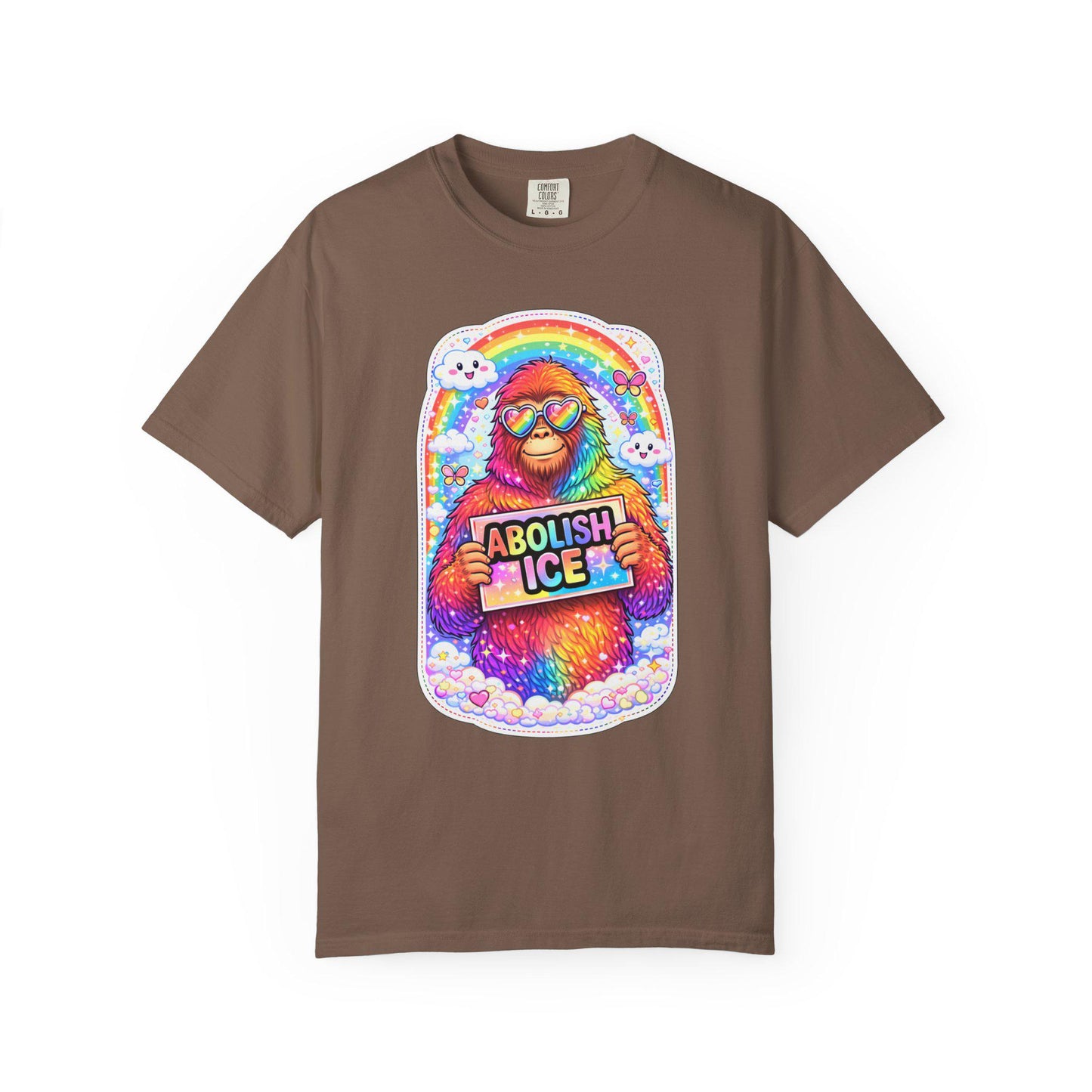 Abolish ICE Shirt, F*ck ICE Bigfoot Rainbow Y2k Aesthetic Tshirt, Adorable FDT Protest Feminist T-Shirt, Activism Human Rights Tee