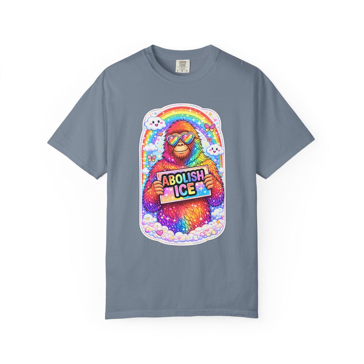 Abolish ICE Shirt, F*ck ICE Bigfoot Rainbow Y2k Aesthetic Tshirt, Adorable FDT Protest Feminist T-Shirt, Activism Human Rights Tee