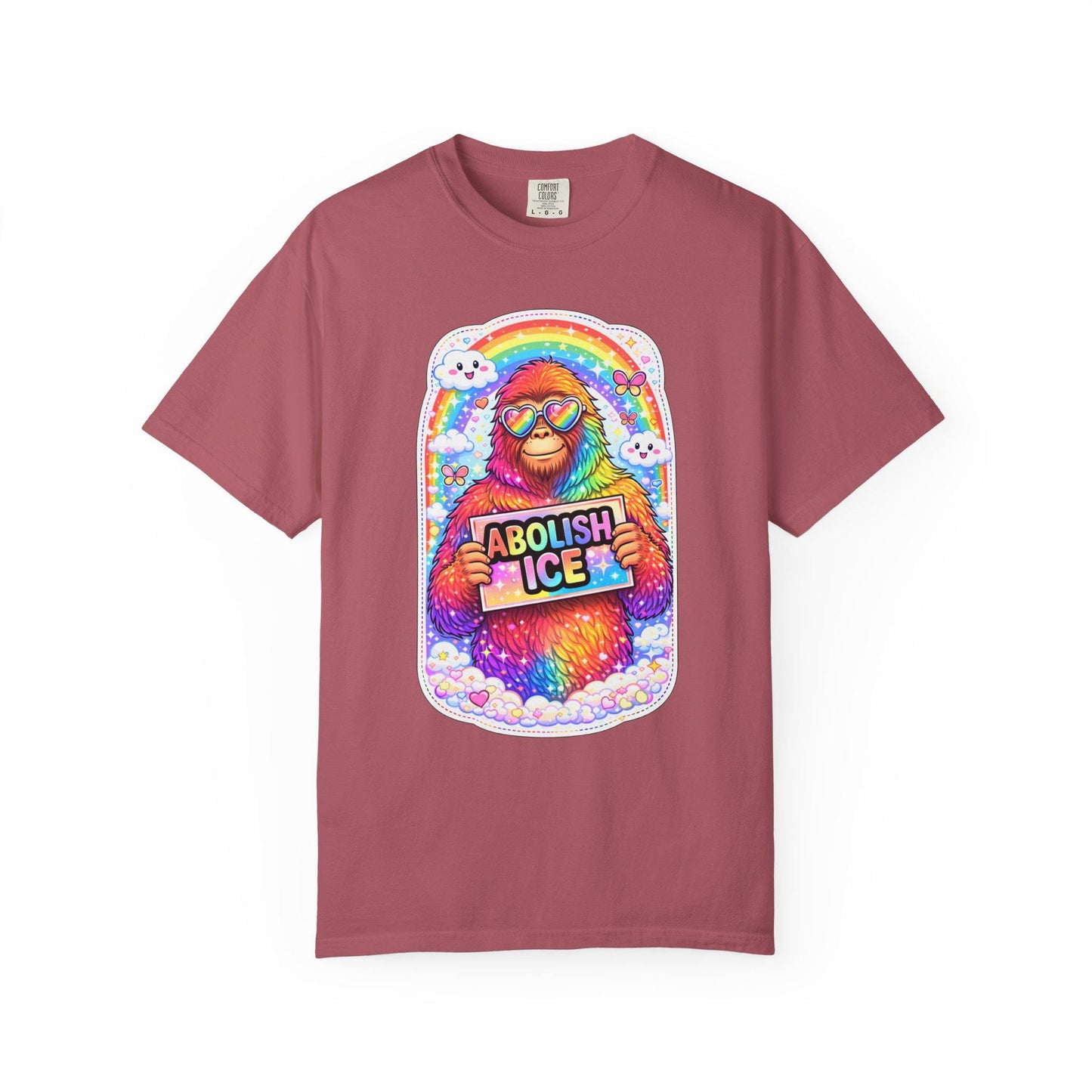 Abolish ICE Shirt, F*ck ICE Bigfoot Rainbow Y2k Aesthetic Tshirt, Adorable FDT Protest Feminist T-Shirt, Activism Human Rights Tee