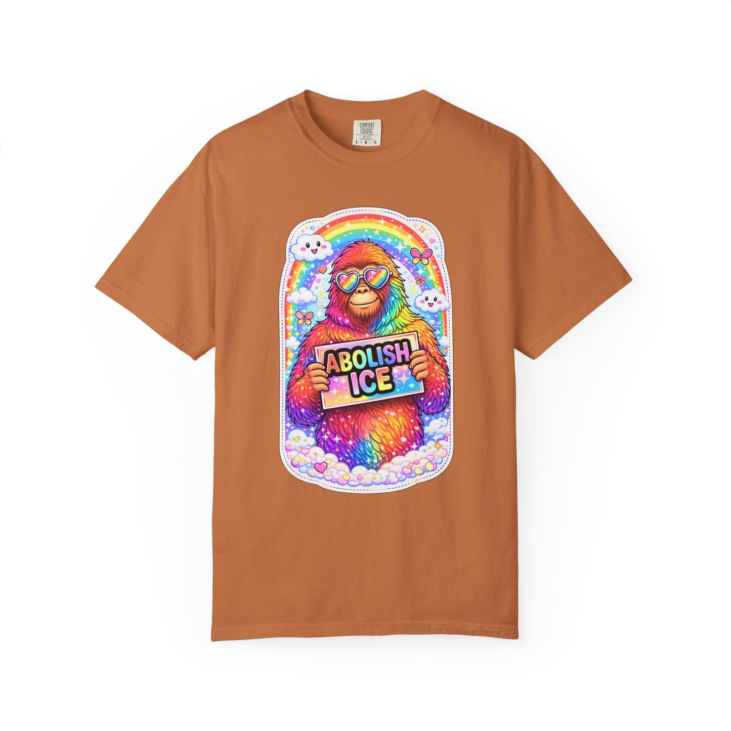 Abolish ICE Shirt, F*ck ICE Bigfoot Rainbow Y2k Aesthetic Tshirt, Adorable FDT Protest Feminist T-Shirt, Activism Human Rights Tee