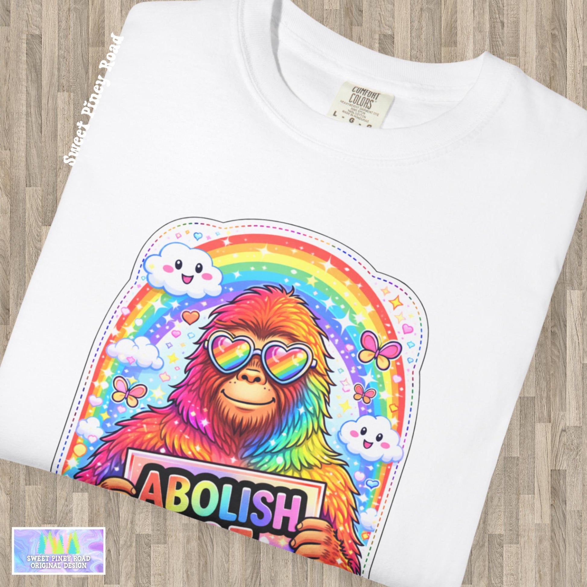 Abolish ICE Shirt, F*ck ICE Bigfoot Rainbow Y2k Aesthetic Tshirt, Adorable FDT Protest Feminist T-Shirt, Activism Human Rights Tee