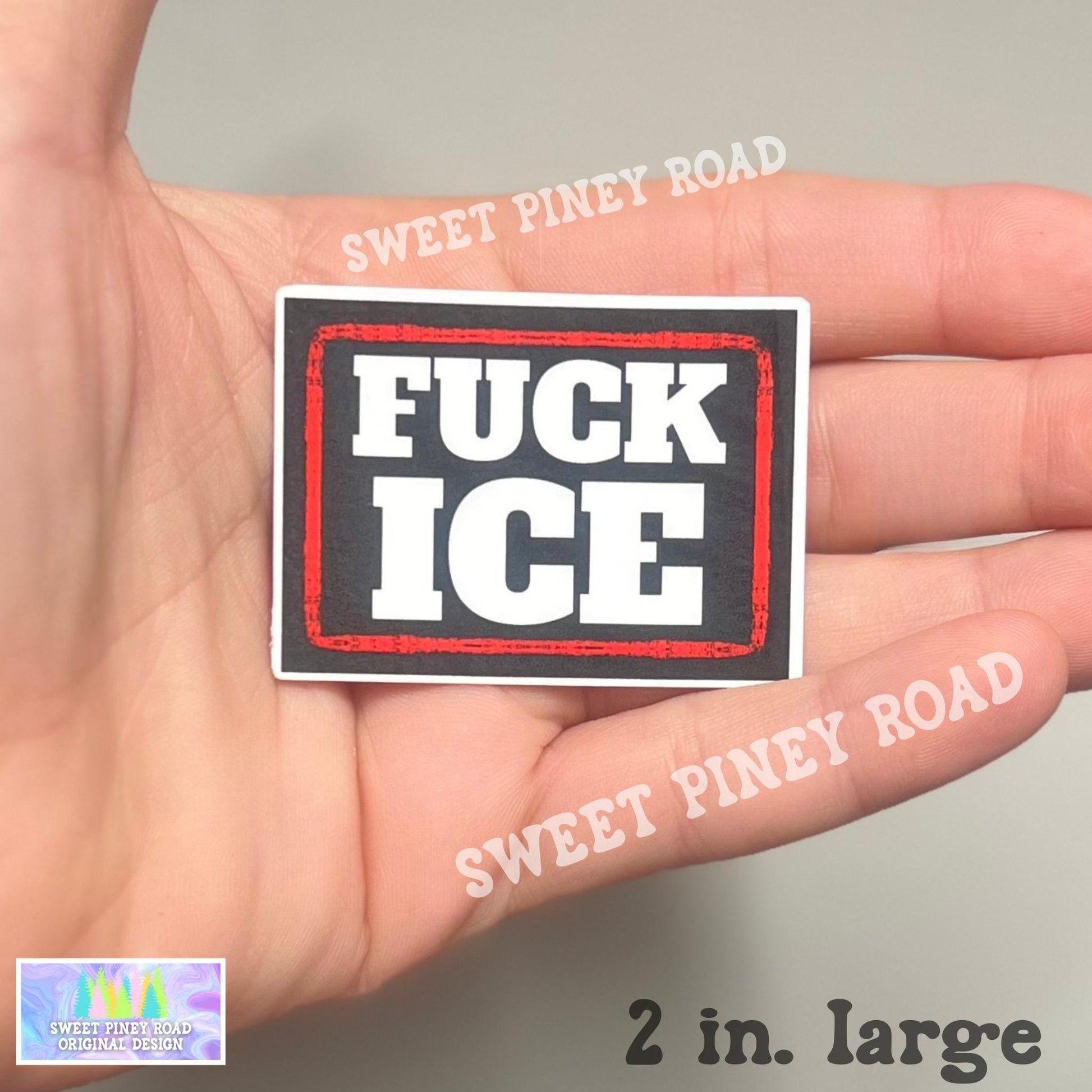 F*ck ICE Stickers 15/30/50/100pc (1 or 2in.) Glossy! Abolish ICE Sticker Pack, Anti Trump Political Protest Rally, Pro Immigration
