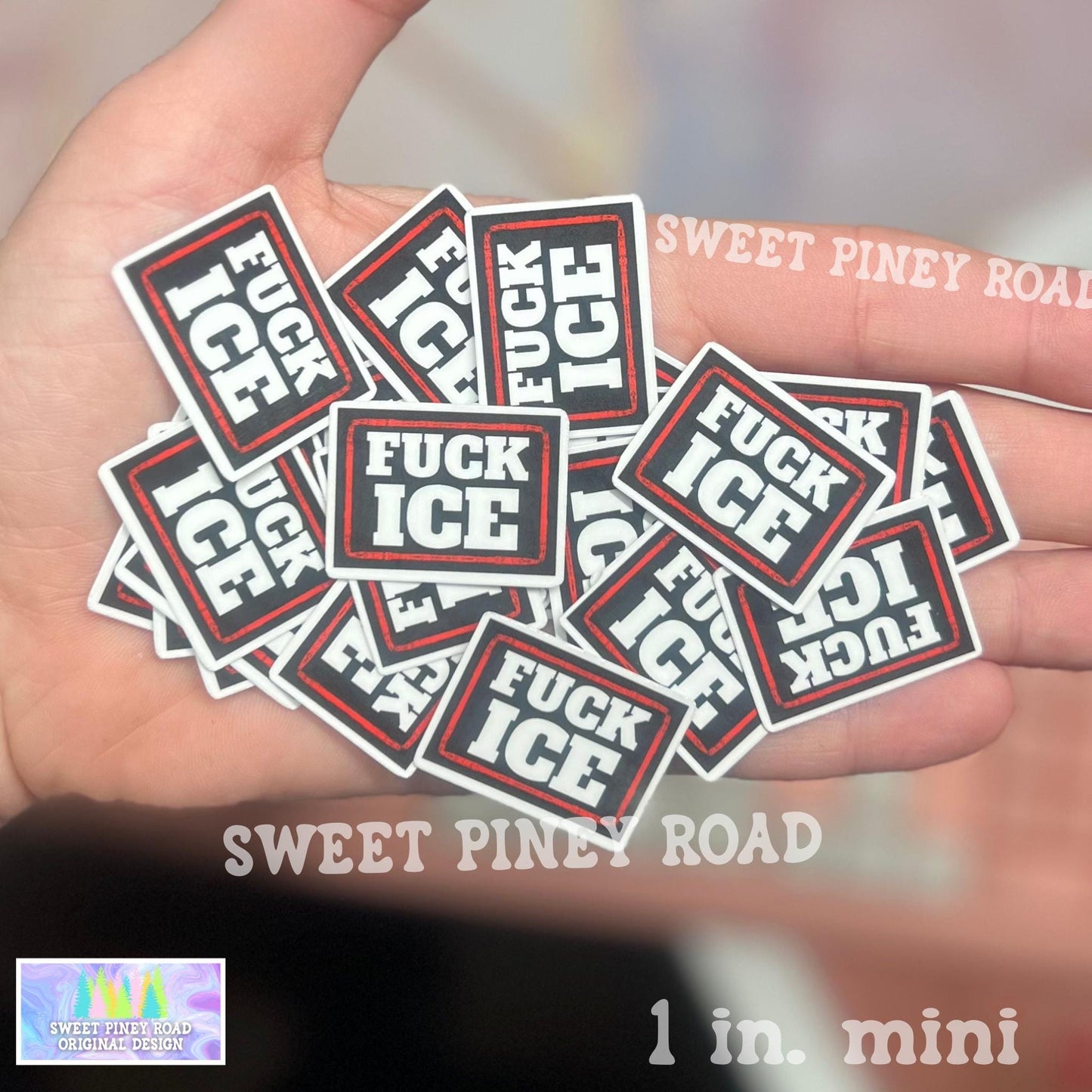 F*ck ICE Stickers 15/30/50/100pc (1 or 2in.) Glossy! Abolish ICE Sticker Pack, Anti Trump Political Protest Rally, Pro Immigration