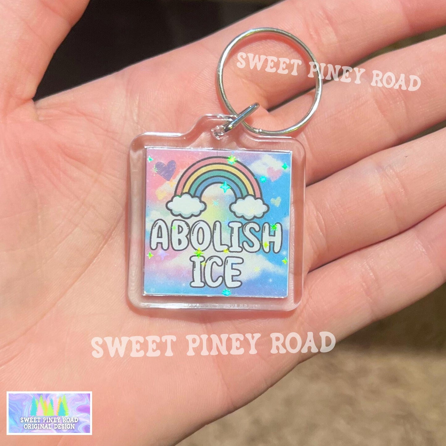 Abolish ICE Keychain, F*ck ICE Political Bag Charm, Chinga La Migra, Anti Trump Protest Bag Tag, FDT Gift For Democrat Acrylic Key Chains