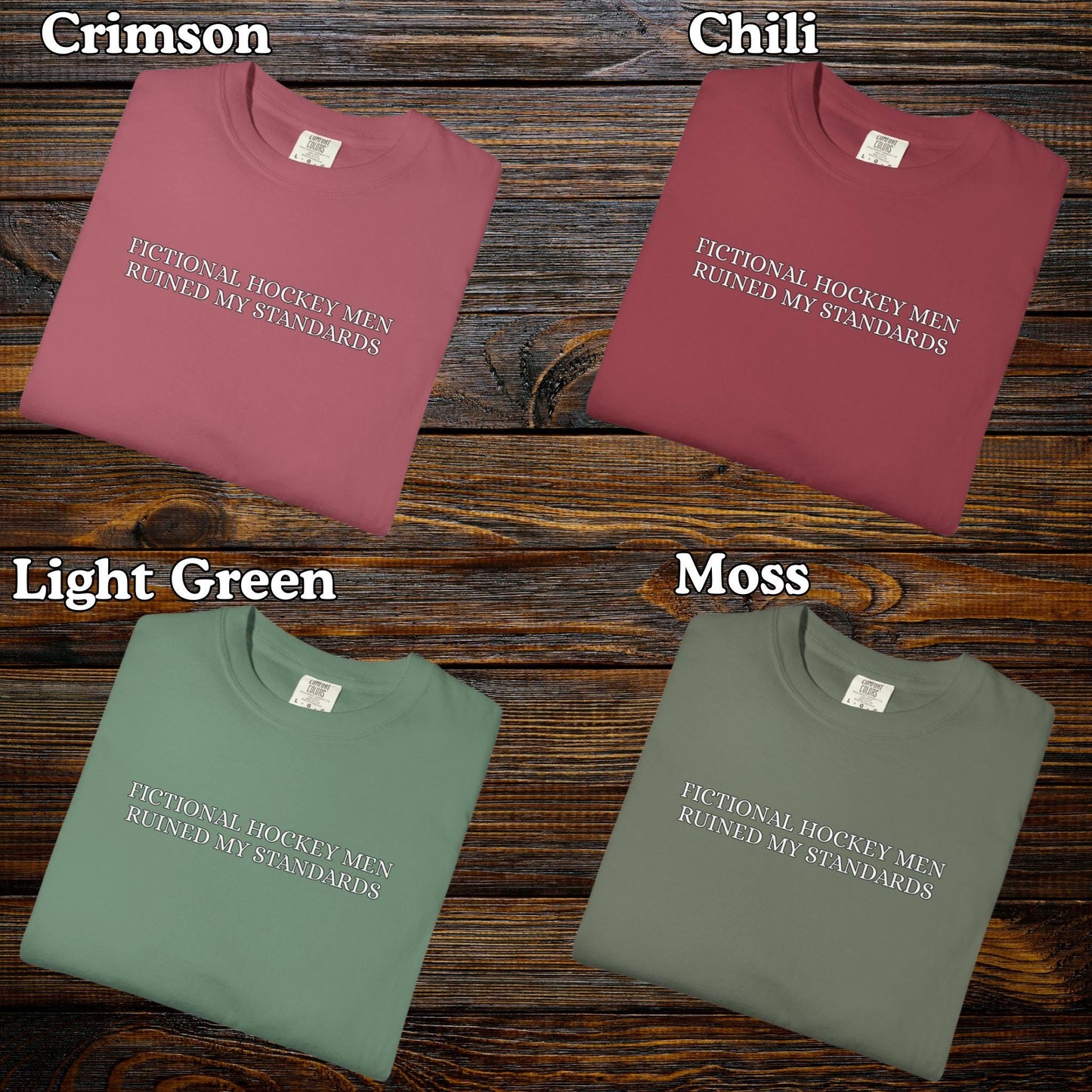 Hockey Romance Tshirt, Enemies to Lovers Hockey Tee, Fictional Men Ruined My Standards Shirt