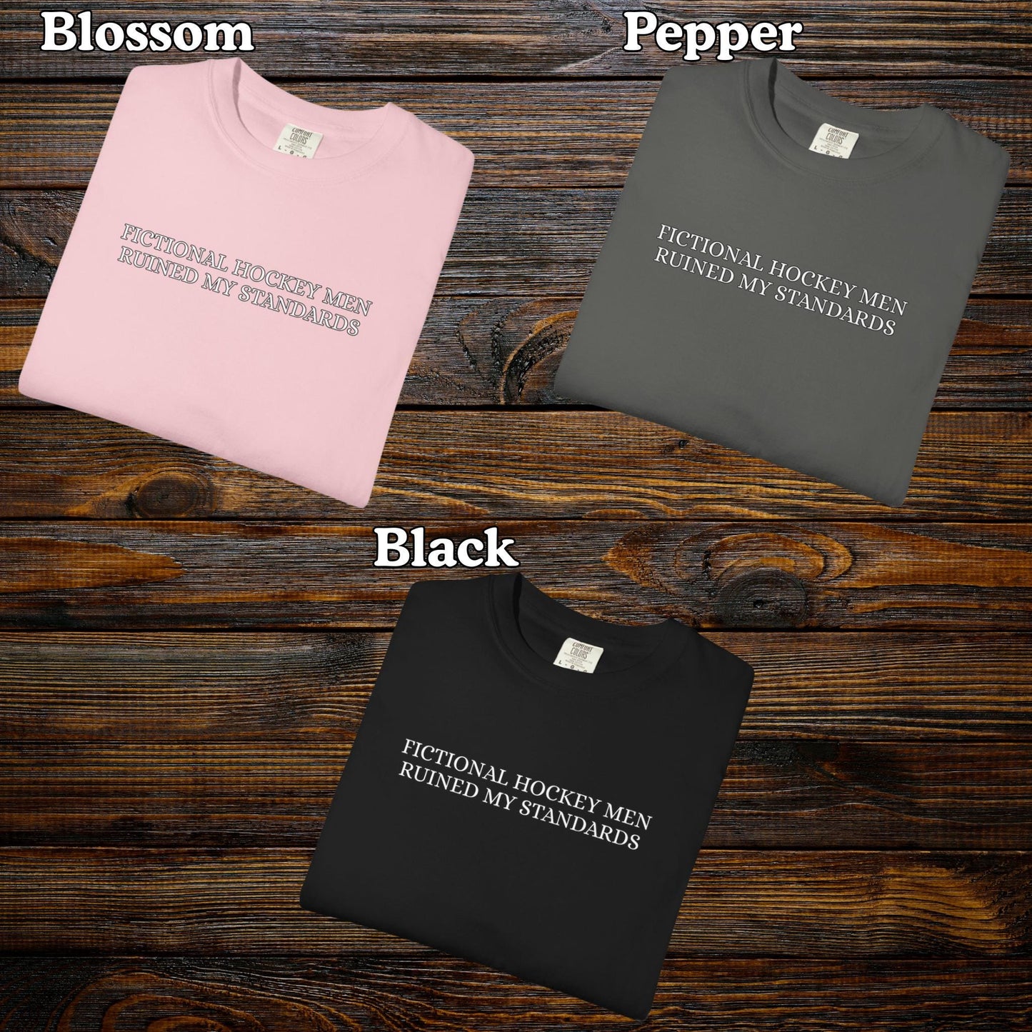 Hockey Romance Tshirt, Enemies to Lovers Hockey Tee, Fictional Men Ruined My Standards Shirt