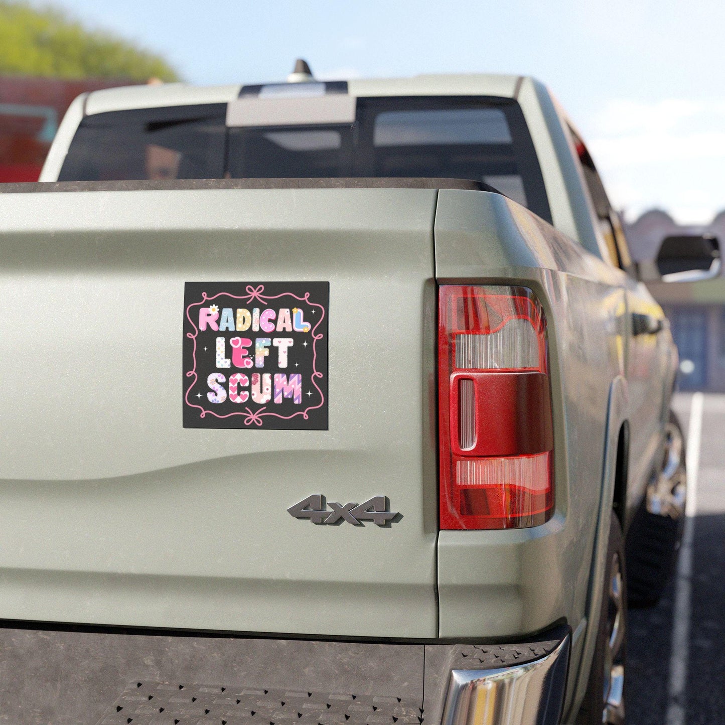 Radical Left Scum Car Magnet, Y2k Resistance Bumper Sticker, Anti MAGA Decal For Leftist