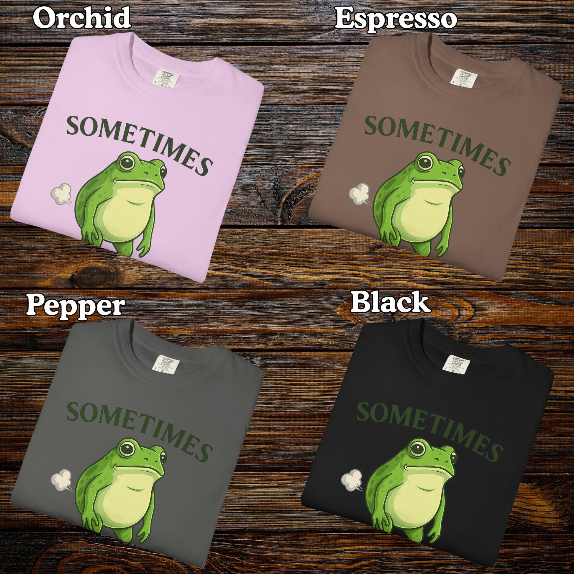 Farting Frog Tshirt, Hilarious Gag Gift Toad Shirt, Flatulence Tee, Goofy Meme Animal Lover T-Shirt