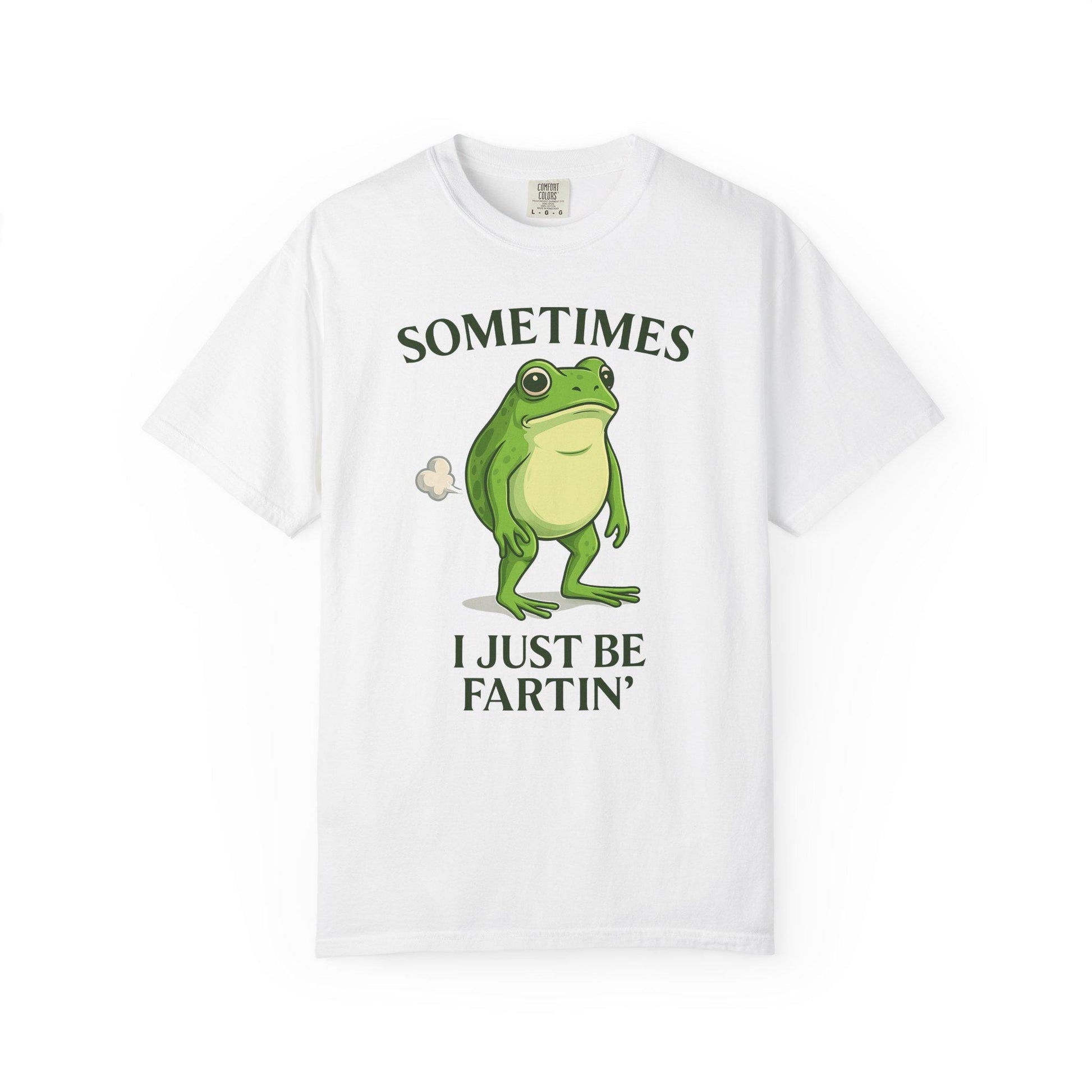 Farting Frog Tshirt, Hilarious Gag Gift Toad Shirt, Flatulence Tee, Goofy Meme Animal Lover T-Shirt