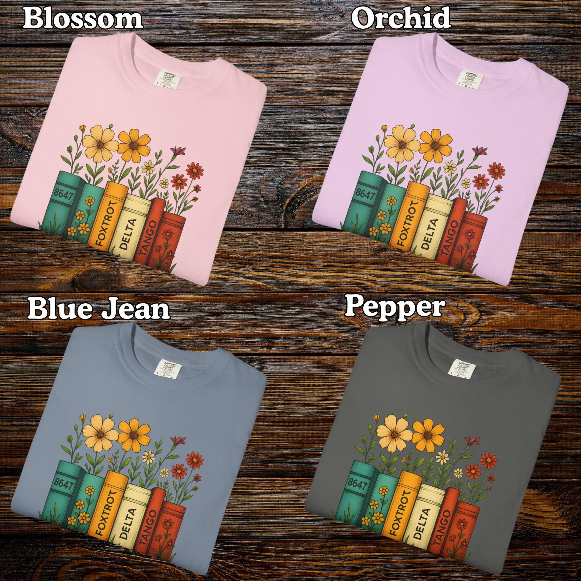 Foxtrot Delta Tango Tshirt, Subtle FDT Shirt, 8647 Anti Trump Tee, Progressive Socialist Flowers Banned Books T-Shirt