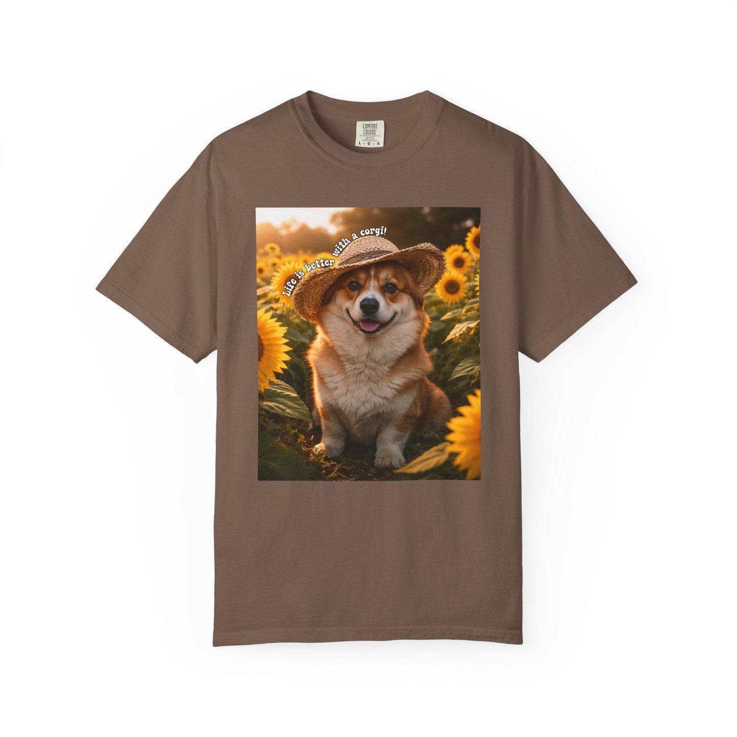 Life Is Better With A Corgi Shirt, Adorable Sunflower Corgi Mom T-Shirt, Dog Lover Tshirt, Spring Summer Flowers Tee