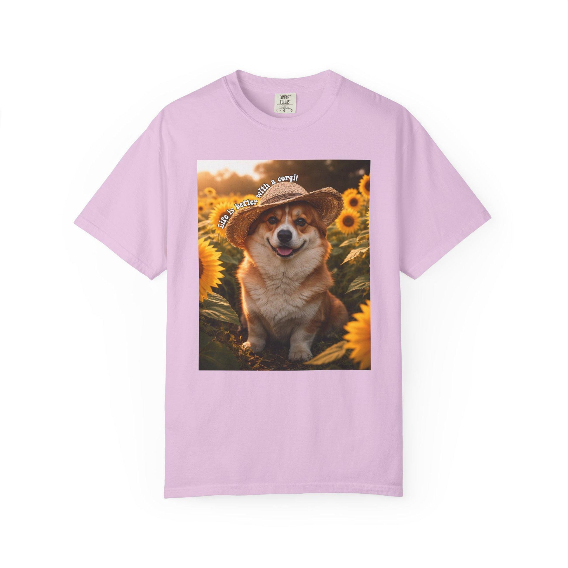 Life Is Better With A Corgi Shirt, Adorable Sunflower Corgi Mom T-Shirt, Dog Lover Tshirt, Spring Summer Flowers Tee