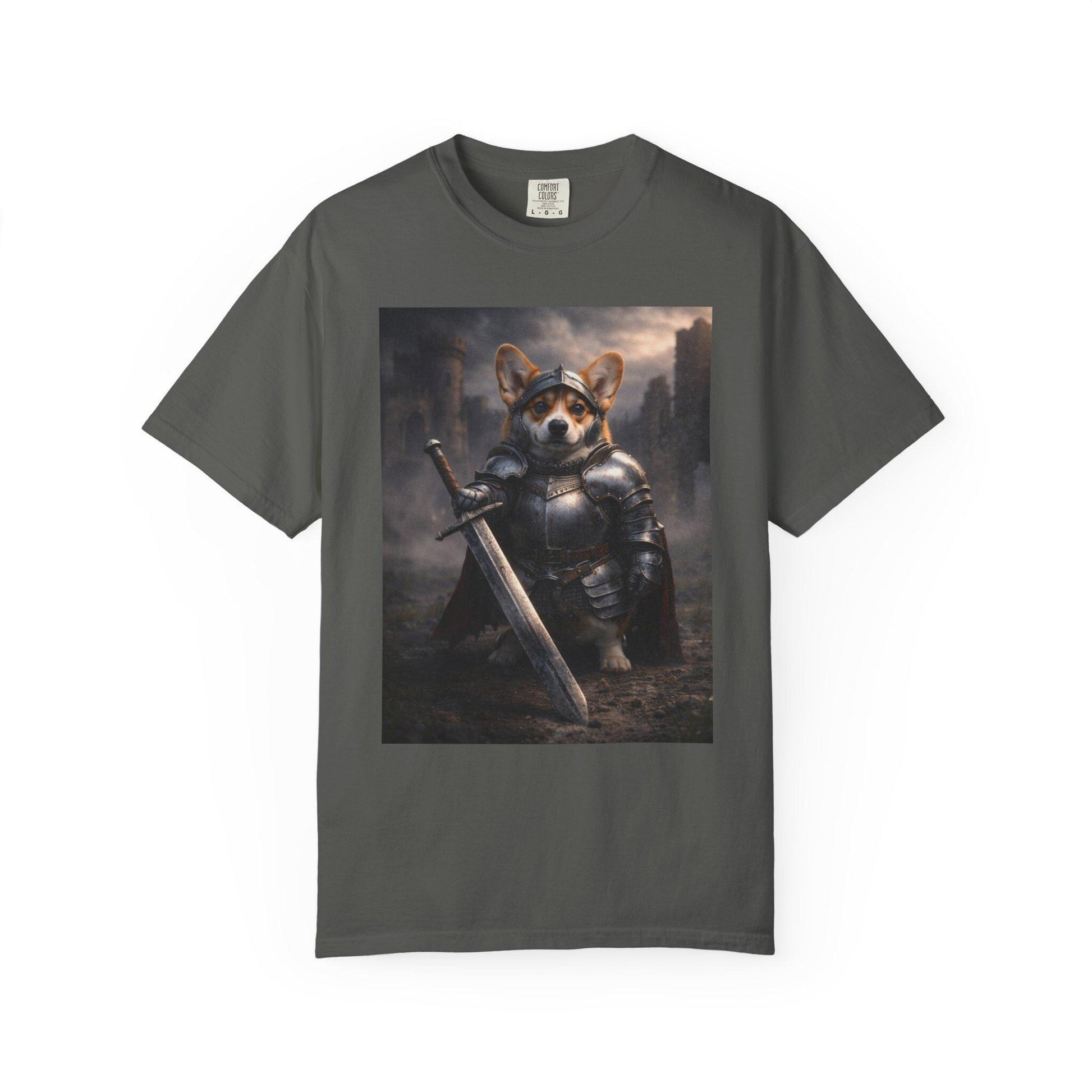 Corgi Shirt, Medieval Knight Dog T-Shirt, Funny Renaissance Corgi Dad TShirt, I Love My Corgi Tee, Hilarious Gag Gift