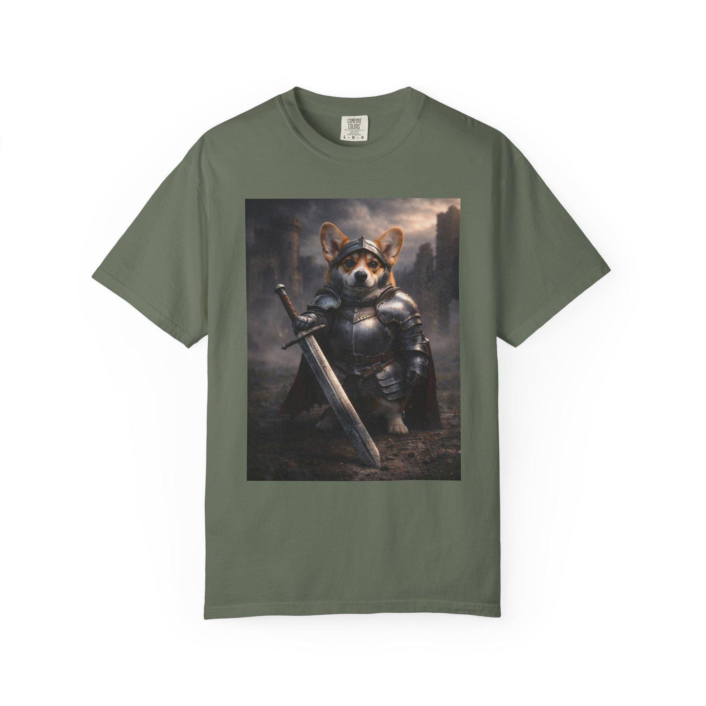 Corgi Shirt, Medieval Knight Dog T-Shirt, Funny Renaissance Corgi Dad TShirt, I Love My Corgi Tee, Hilarious Gag Gift