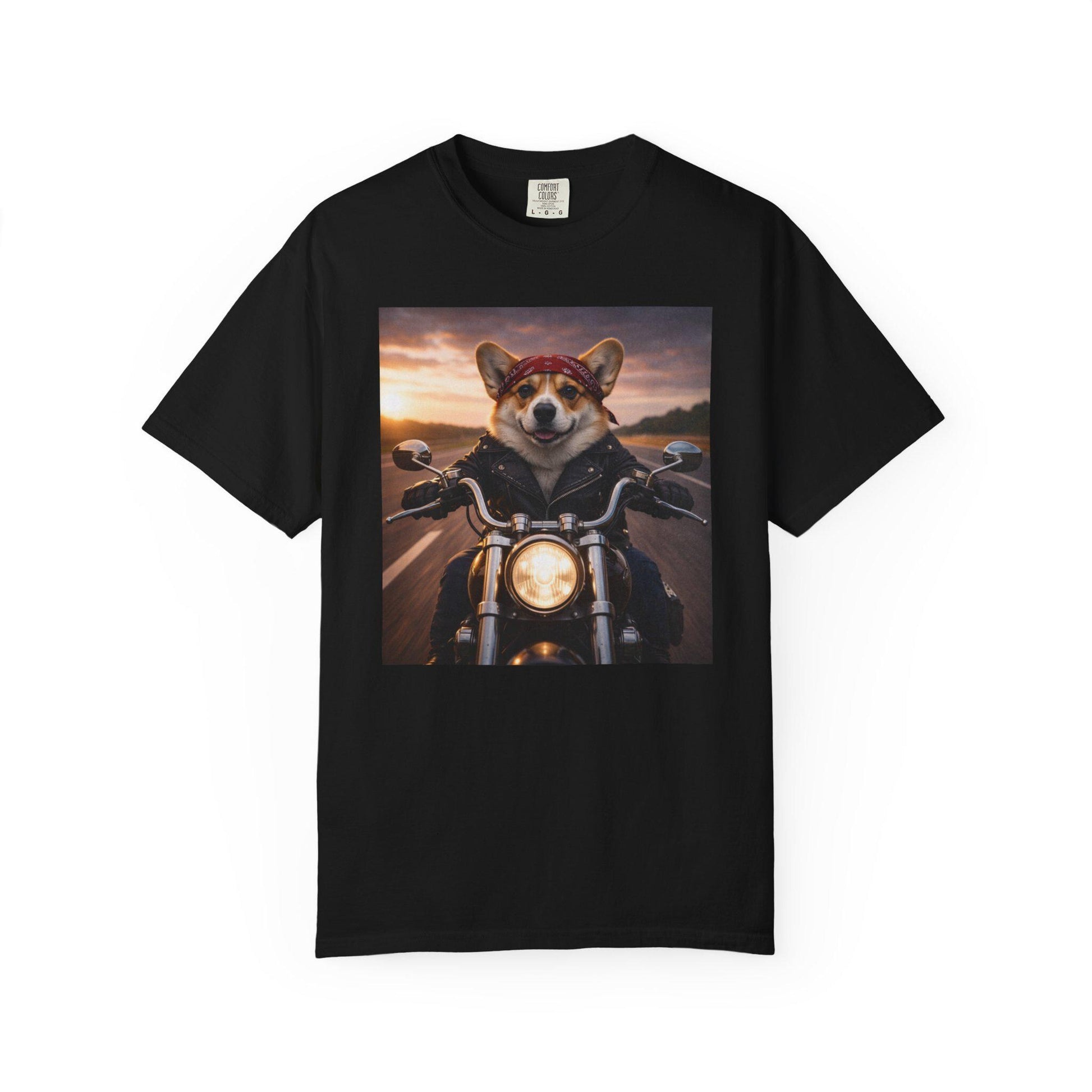 Biker Corgi Shirt, Hilarious Bike Life T-Shirt, Dog On Motorcycle Tshirt, Tee For Biker Husband Fathers Day Idea, Corgi Dad Gag Gift