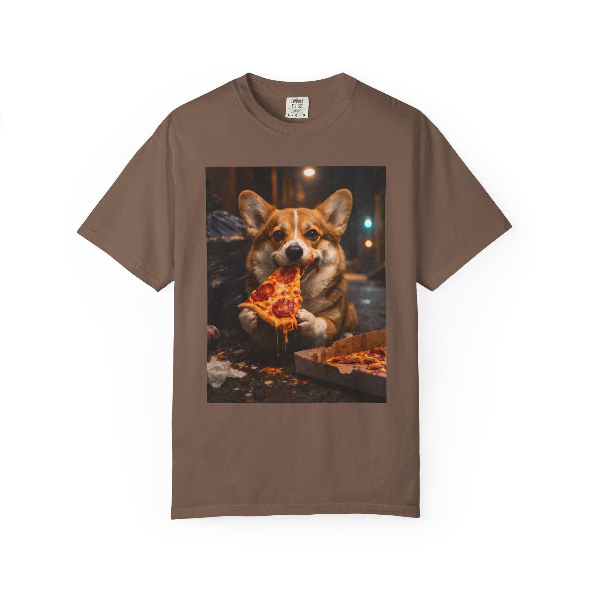 Corgi Shirt, Corgi Eating Pizza T-Shirt, Hilarious Meme Tee, Cursed Humor Tshirt Idea For Friend, Brainrot Gag Gift, Corgi Mom Joke
