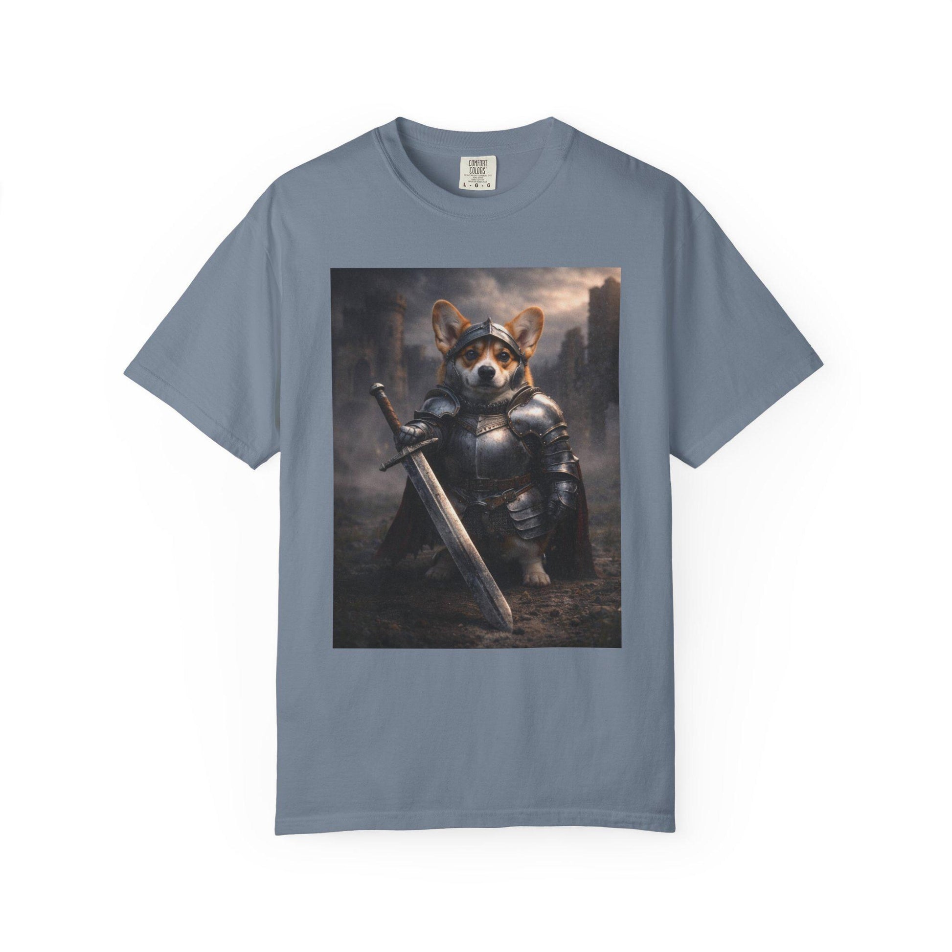 Corgi Shirt, Medieval Knight Dog T-Shirt, Funny Renaissance Corgi Dad TShirt, I Love My Corgi Tee, Hilarious Gag Gift