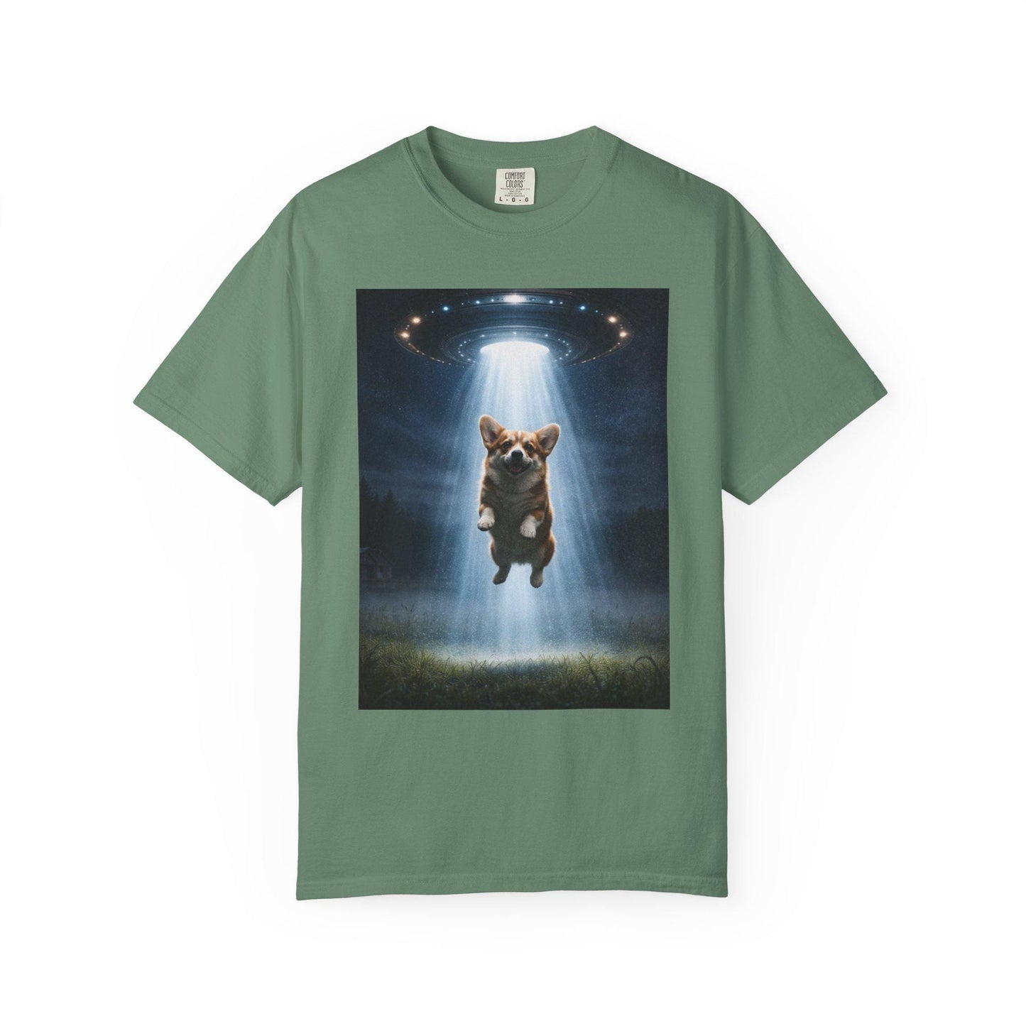 Corgi Shirt, Funny UFO T-Shirt, Hilarious Dog Lover Tshirt Gag Gift, Brainrot Meme Humor Tee, Corgi Mom Idea, Cursed Humor Gifts For Friend
